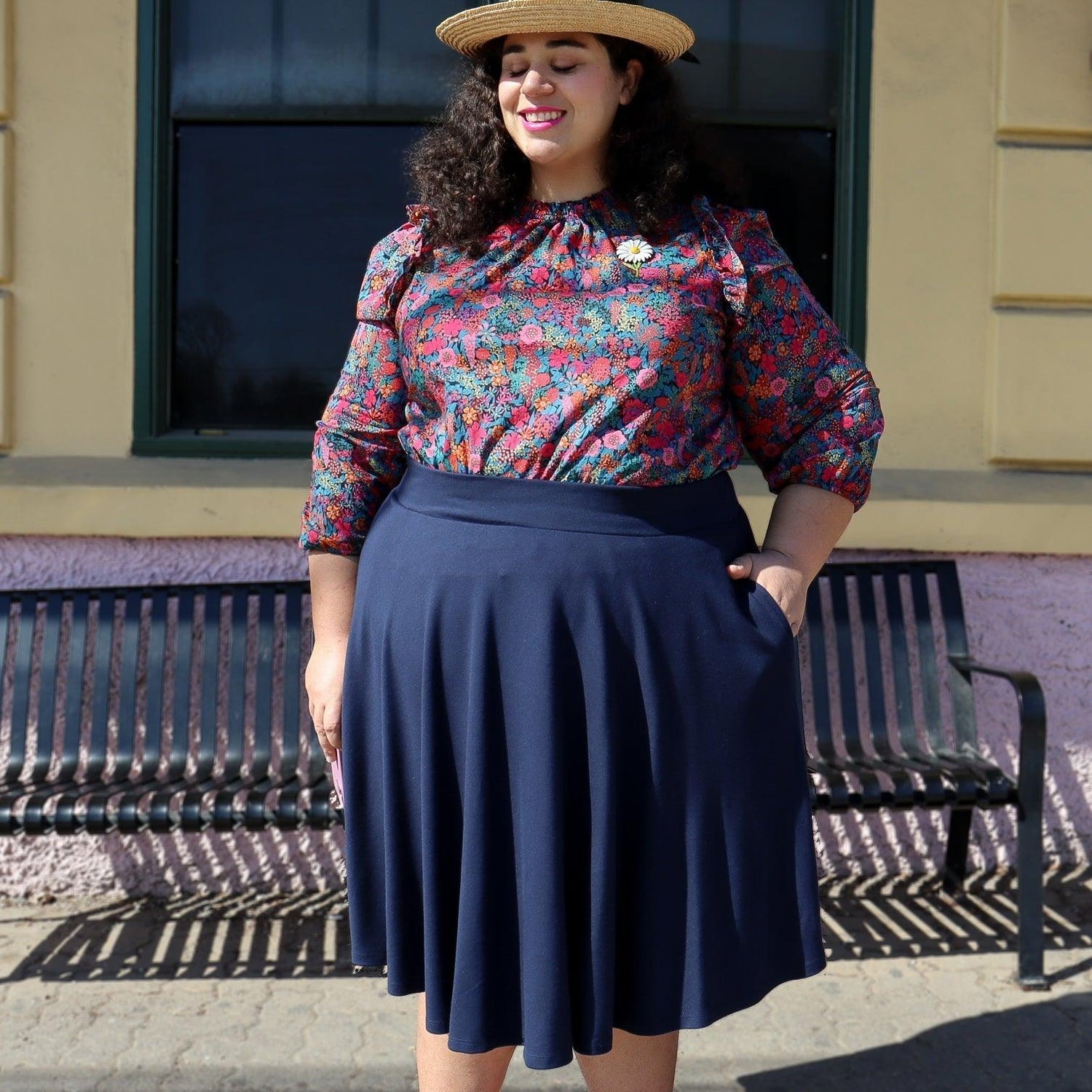 Flare Skirt - Oh My Gosh! - Navy - Snag