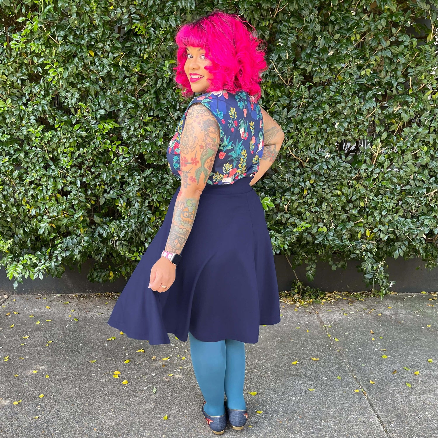 Flare Skirt - Oh My Gosh! - Navy - Snag