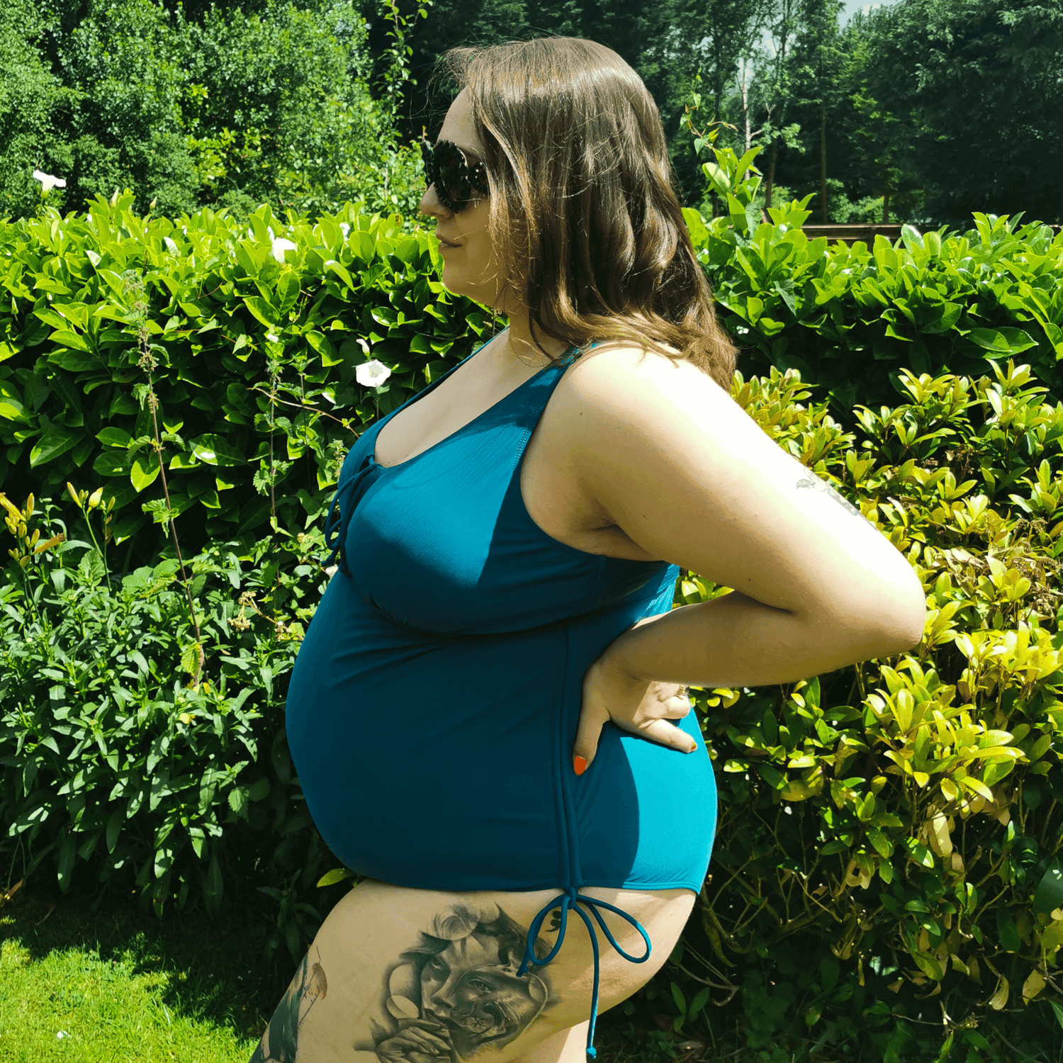 Maternity Swimsuit - That loving feel'in - Teal - Snag
