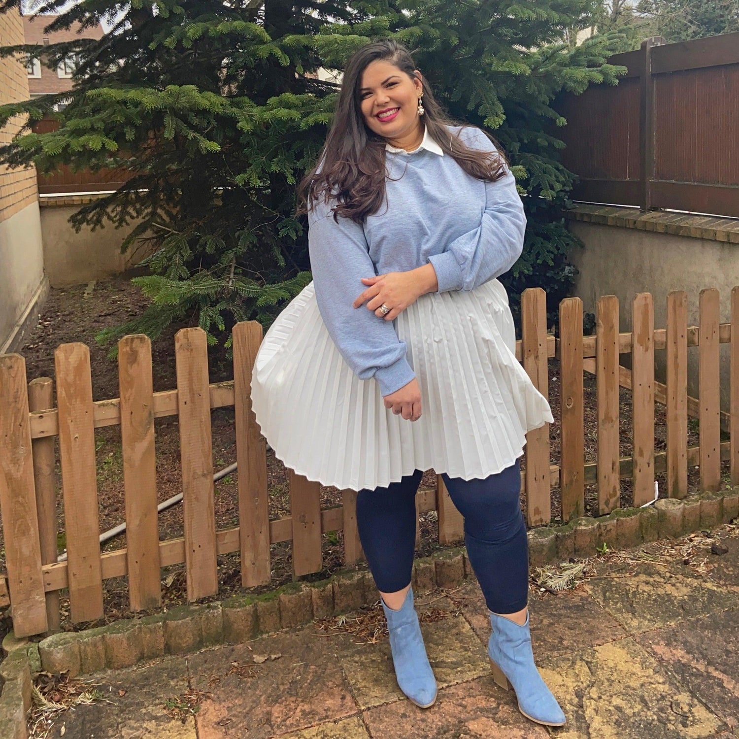 Merino Wool Footless Tights - Royal Navy - Snag