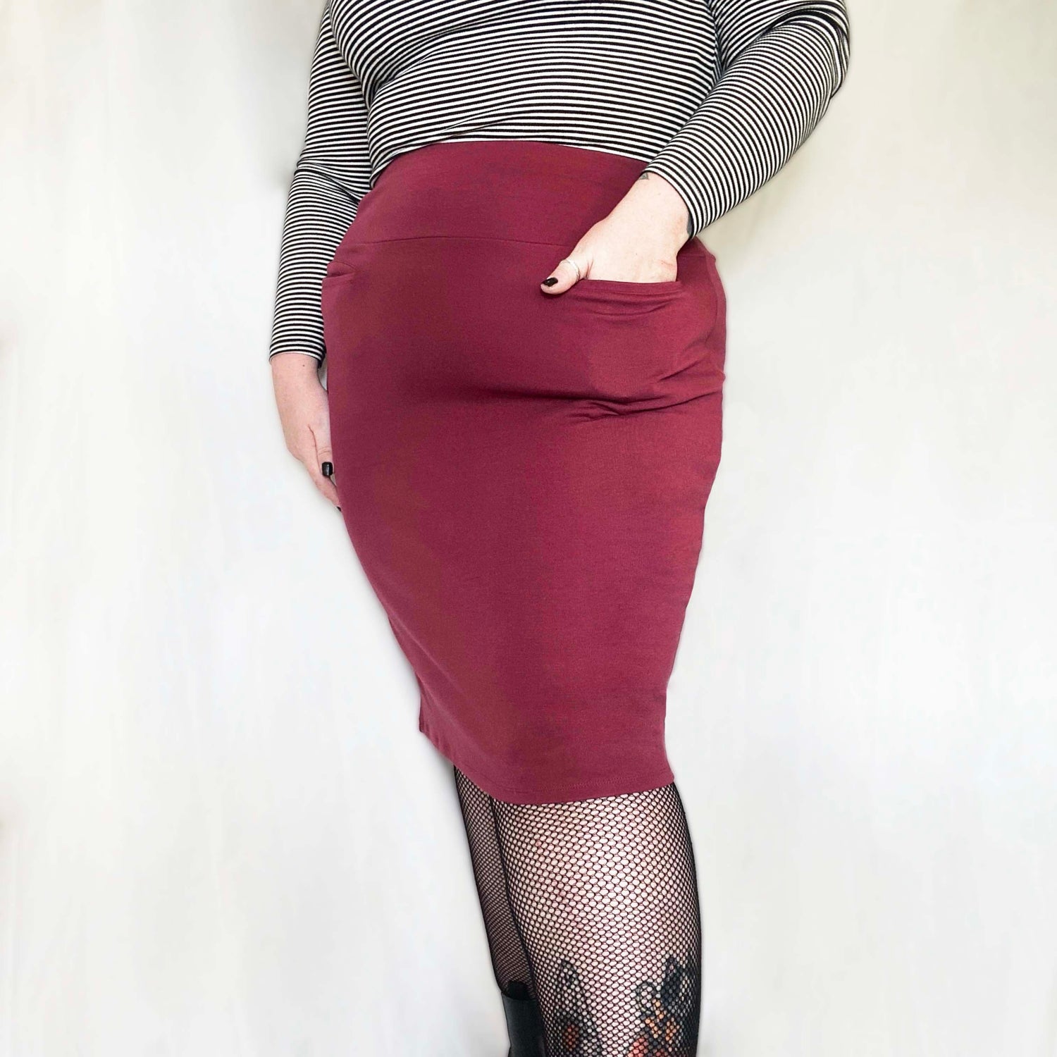 Pencil Skirt - Oh my! - Burgundy - Snag
