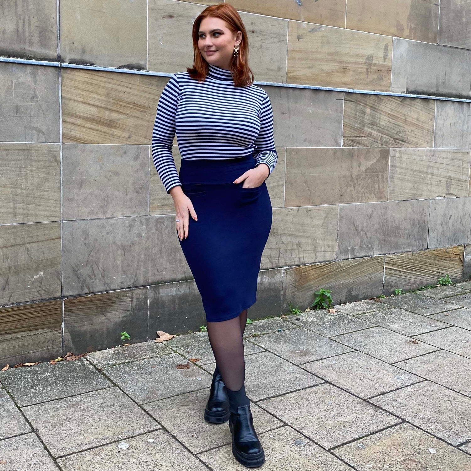 Pencil Skirt - Oh my! - Navy - Snag