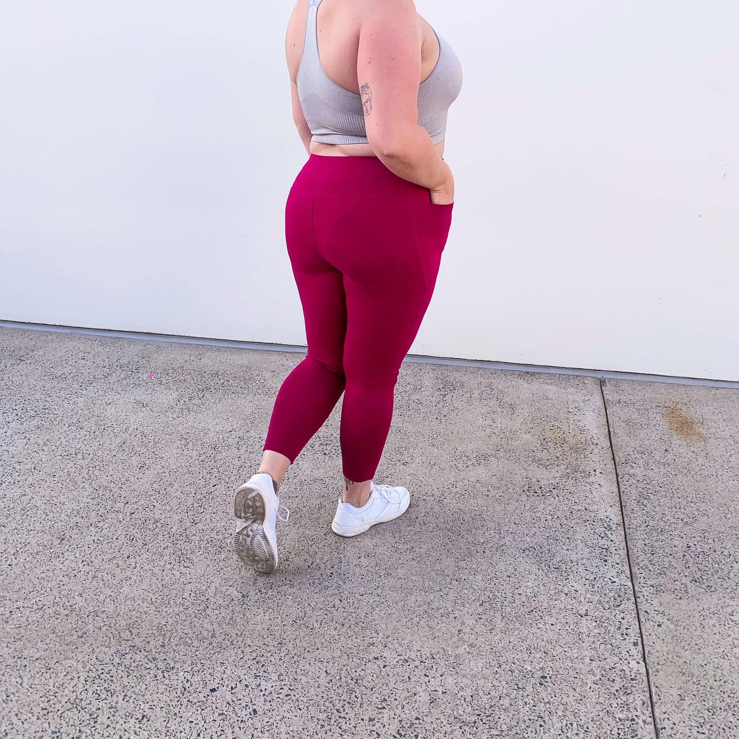 Squat Proof Long Leggings - Raspberry Pie - Snag