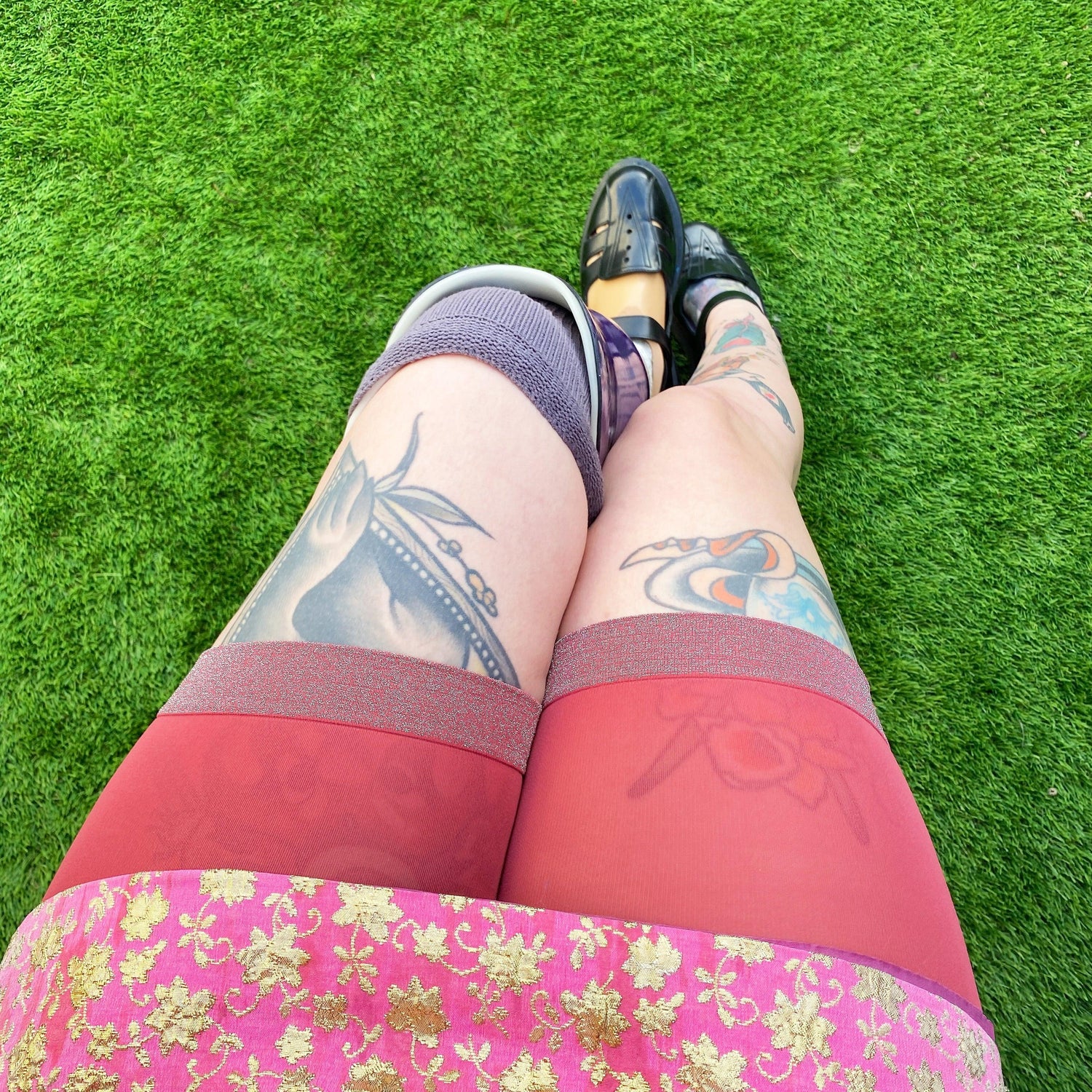 LE Shorts - Stay Cool Chub Rub Lurex Shorts - Hot Toddy