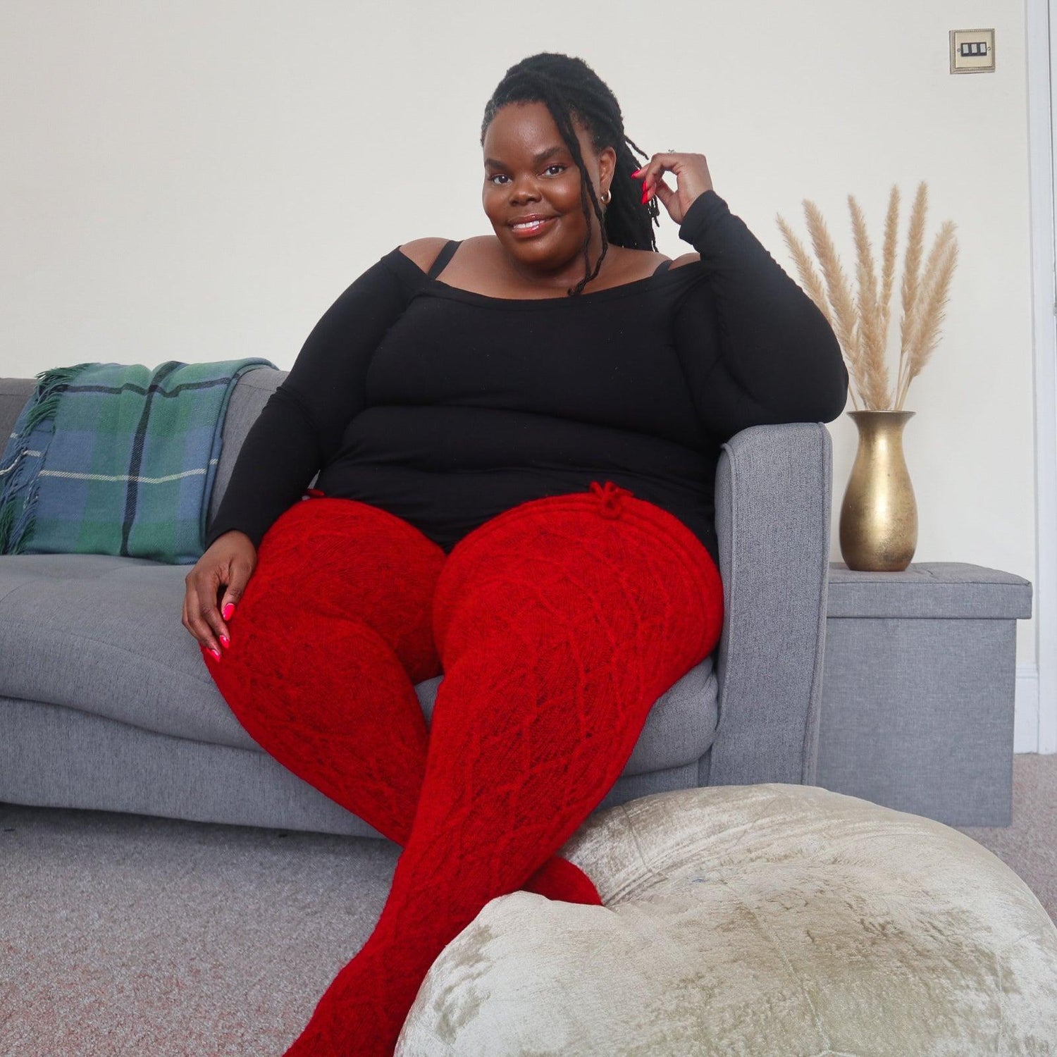 Thigh High Socks - Lobster - Snag