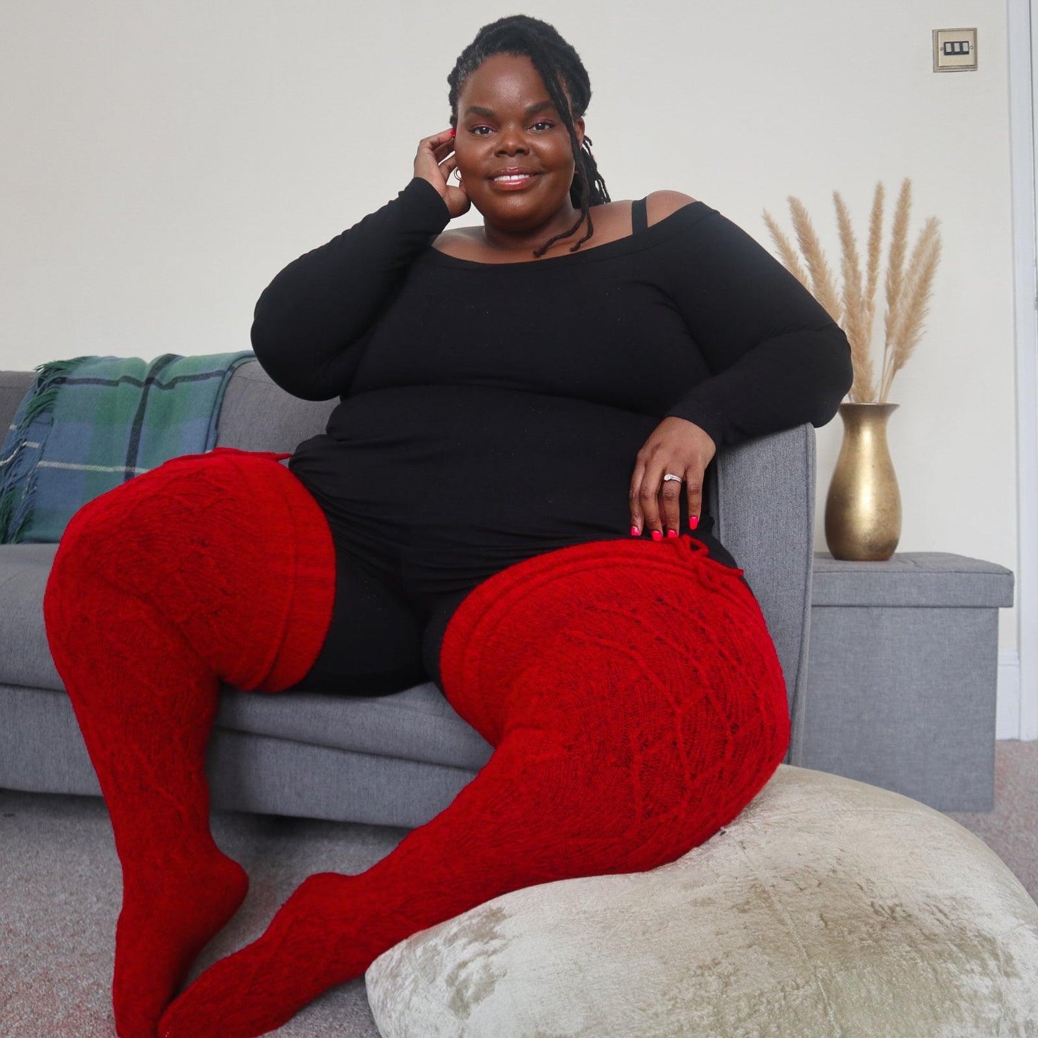 Thigh High Socks - Lobster - Snag