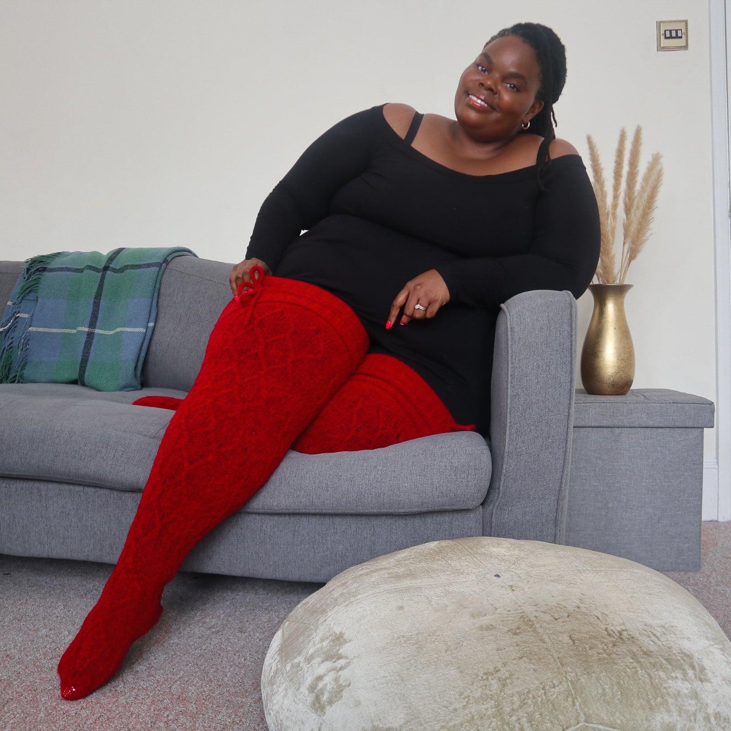 Thigh High Socks - Lobster - Snag