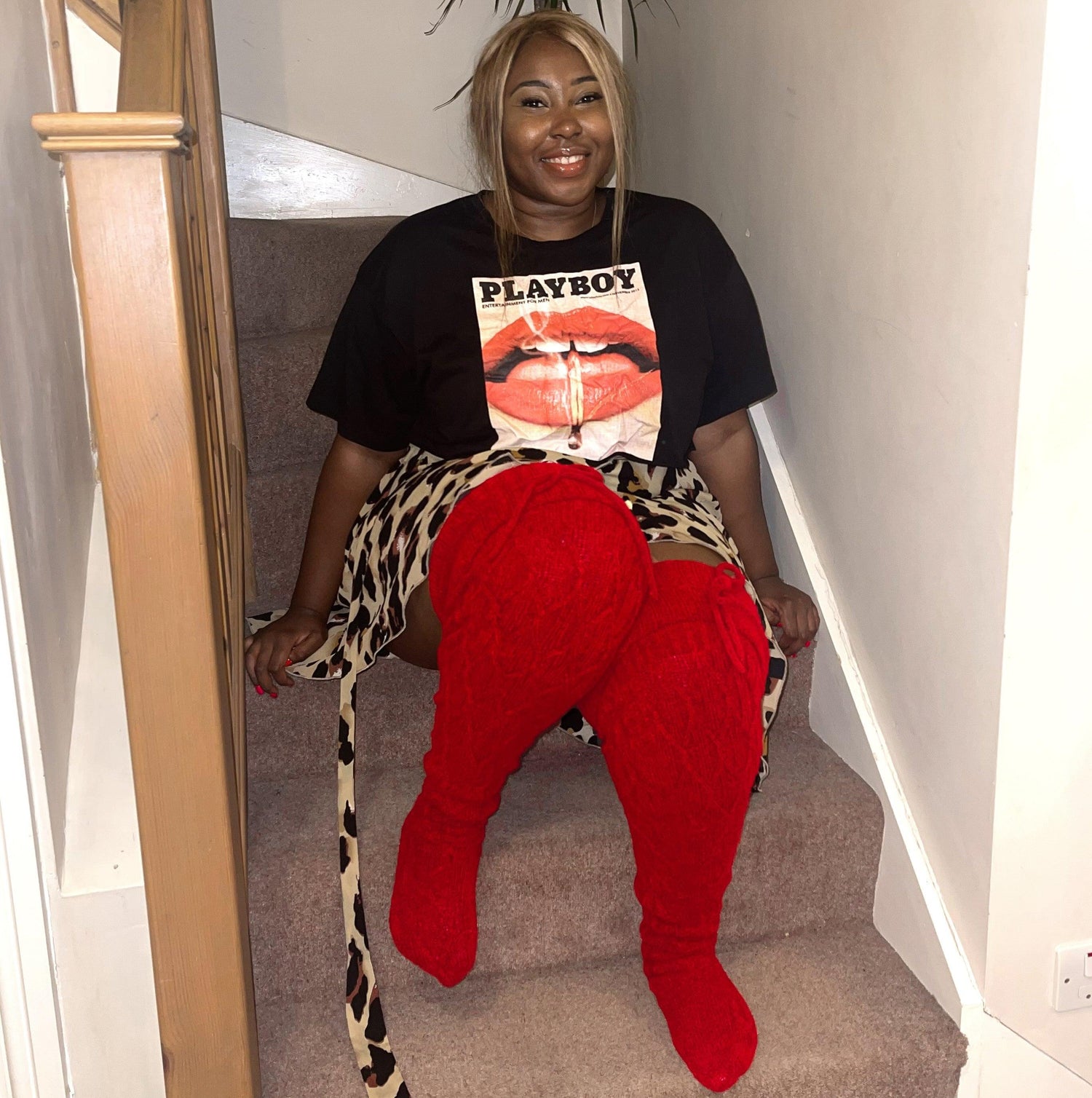 Thigh High Socks - Lobster - Snag