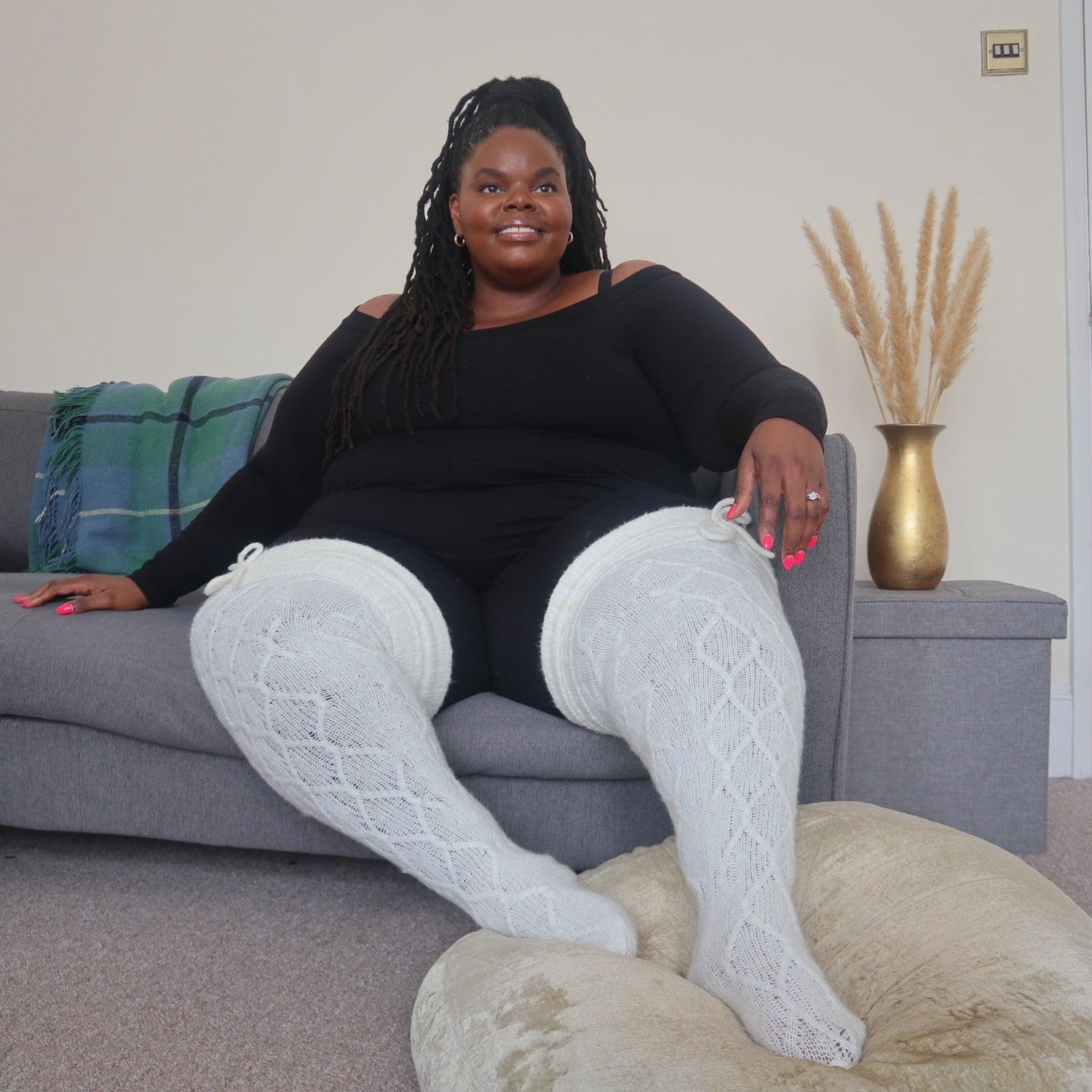 Thigh High Socks - Snowball - Snag