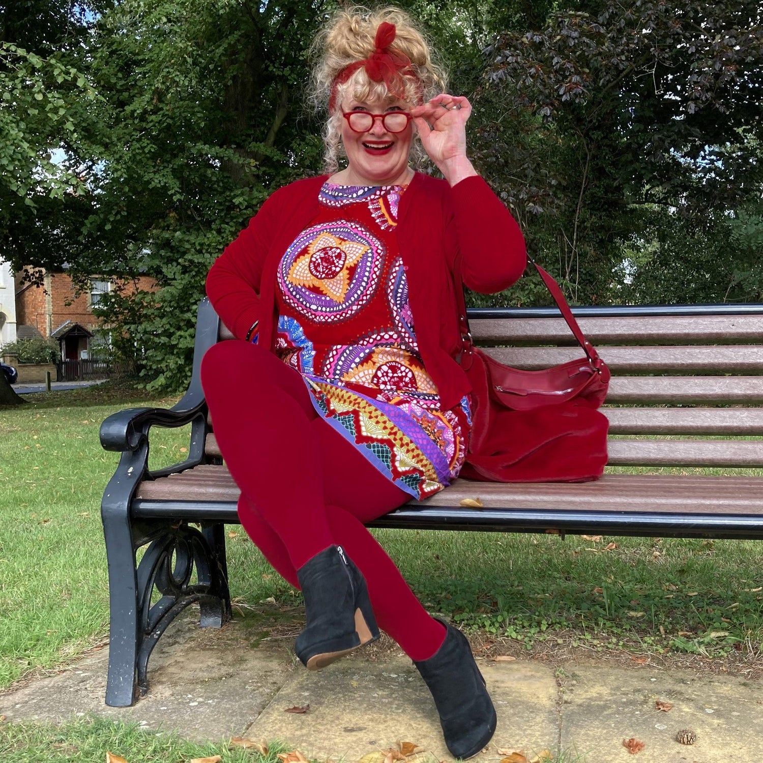 120 Denier Tights - Blood Red - Snag