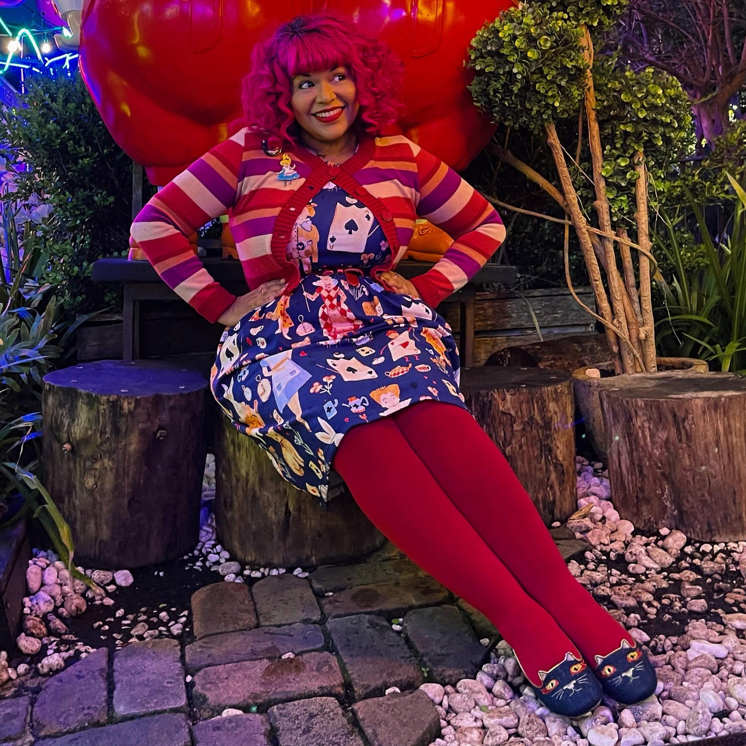 120 Denier Tights - Blood Red - Snag