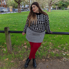 120 Denier Tights - Blood Red - Snag