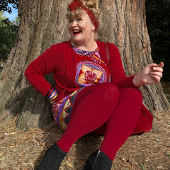 120 Denier Tights - Blood Red - Snag