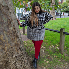 120 Denier Tights - Blood Red - Snag