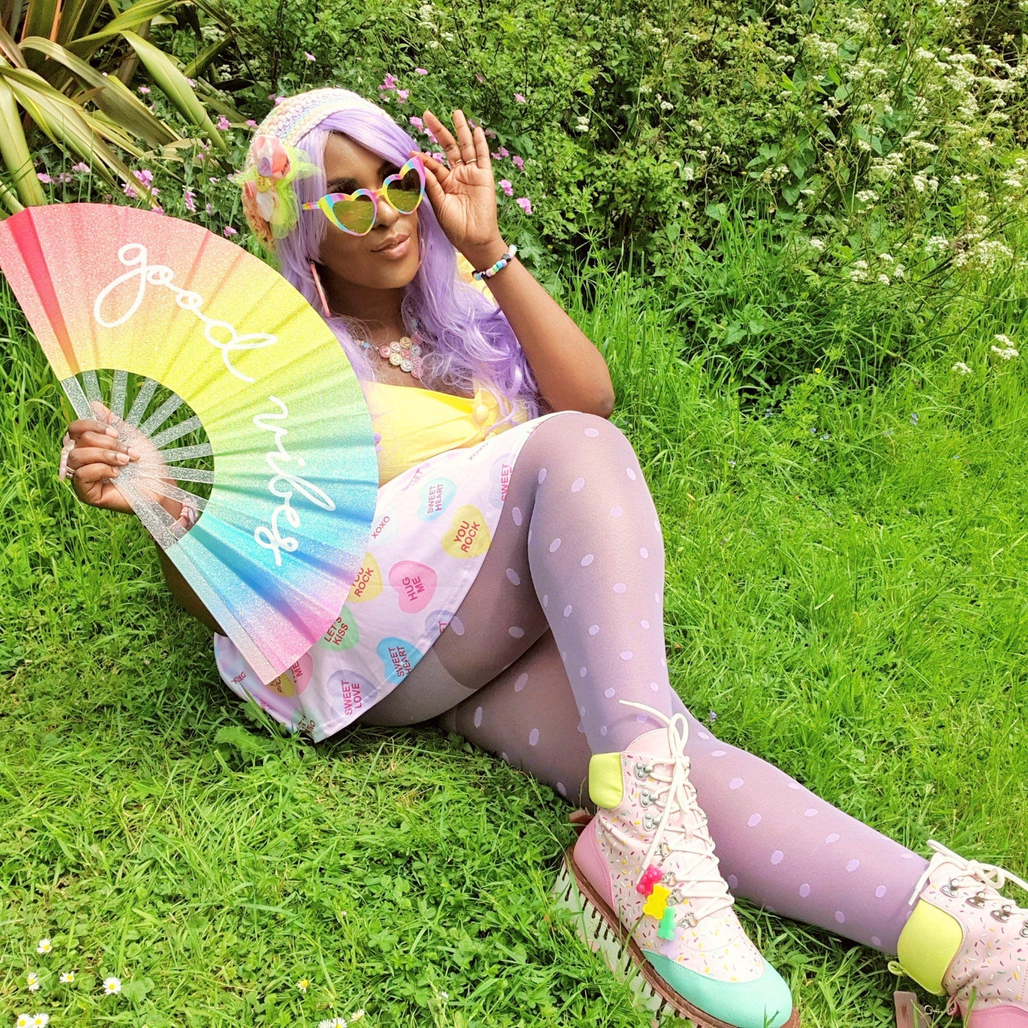 40 Denier Polka - Cassis de Violet - Snag