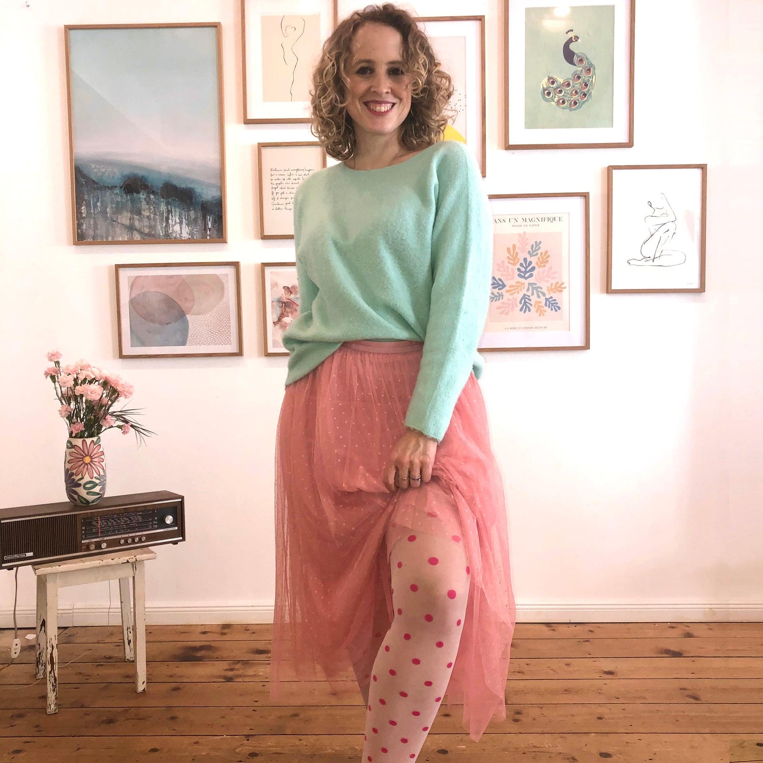 40 Denier Polka - Shortcake - Snag