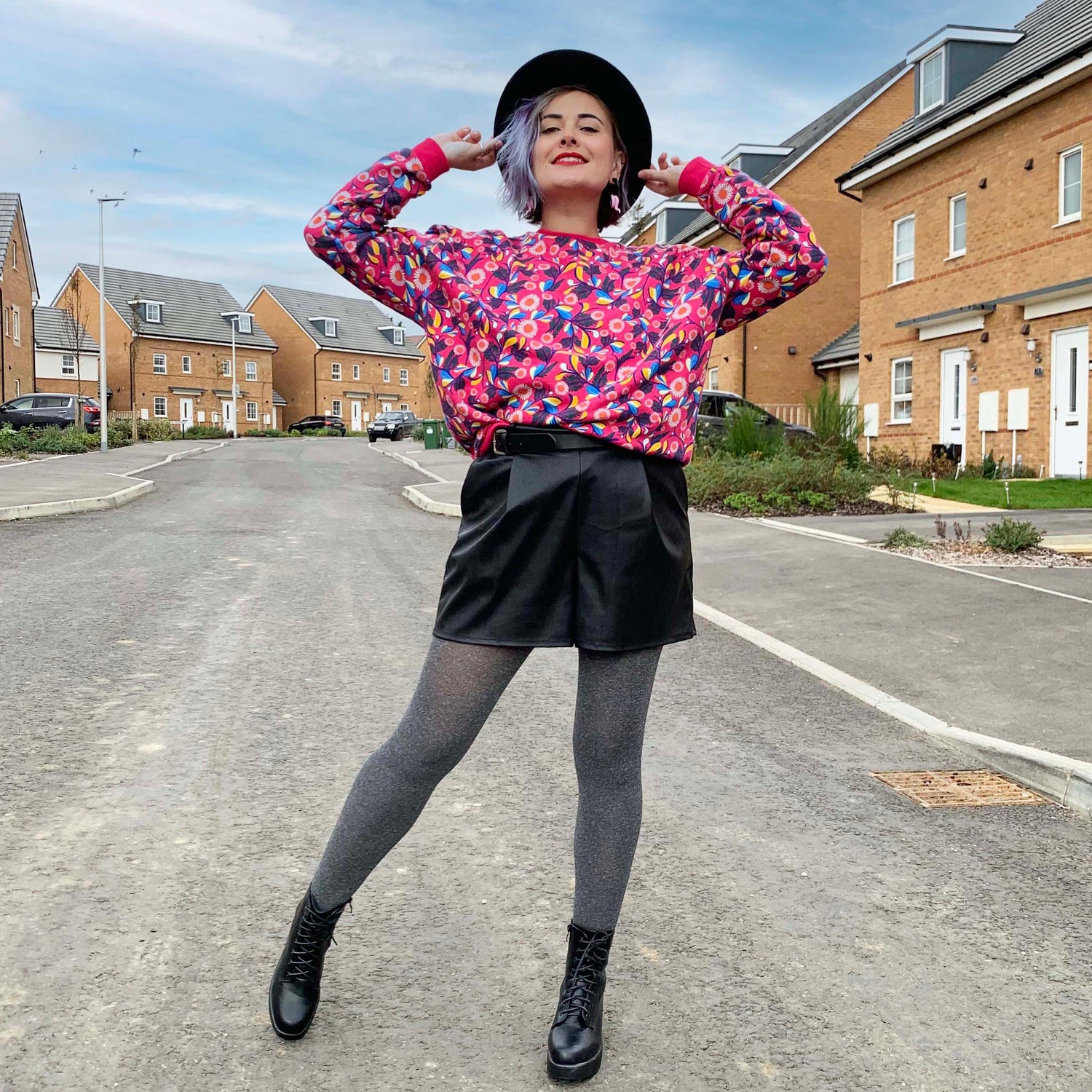 80 Denier Marl Tights - Rainy Day - Snag