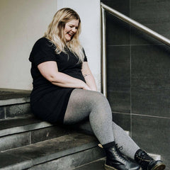 80 Denier Marl Tights - Rainy Day - Snag