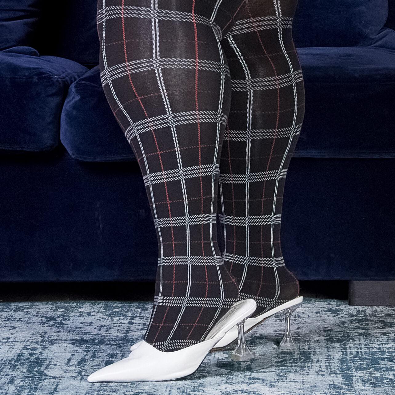80 Denier Plaid Tights - Haggis - Snag