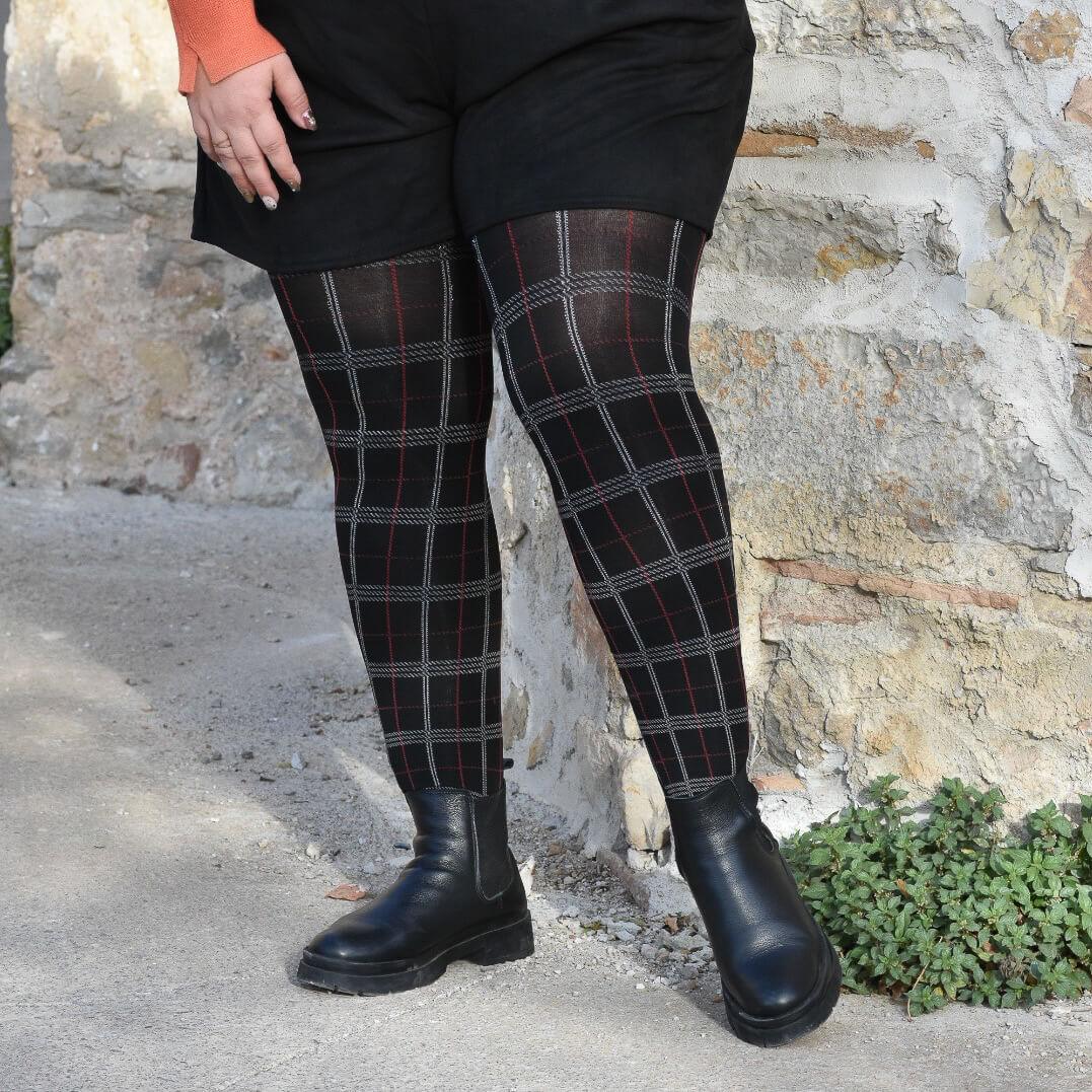 80 Denier Plaid Tights - Haggis - Snag