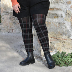 80 Denier Plaid Tights - Haggis - Snag