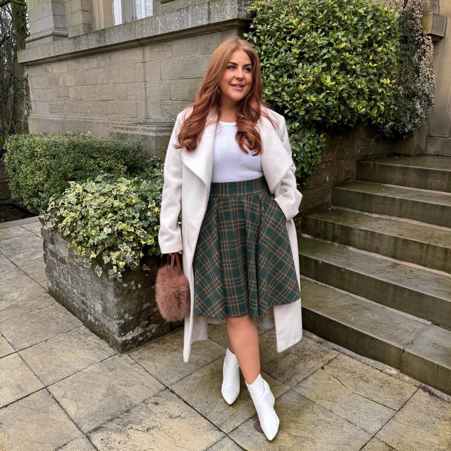 Plaid Flare Skirt - Glenfern