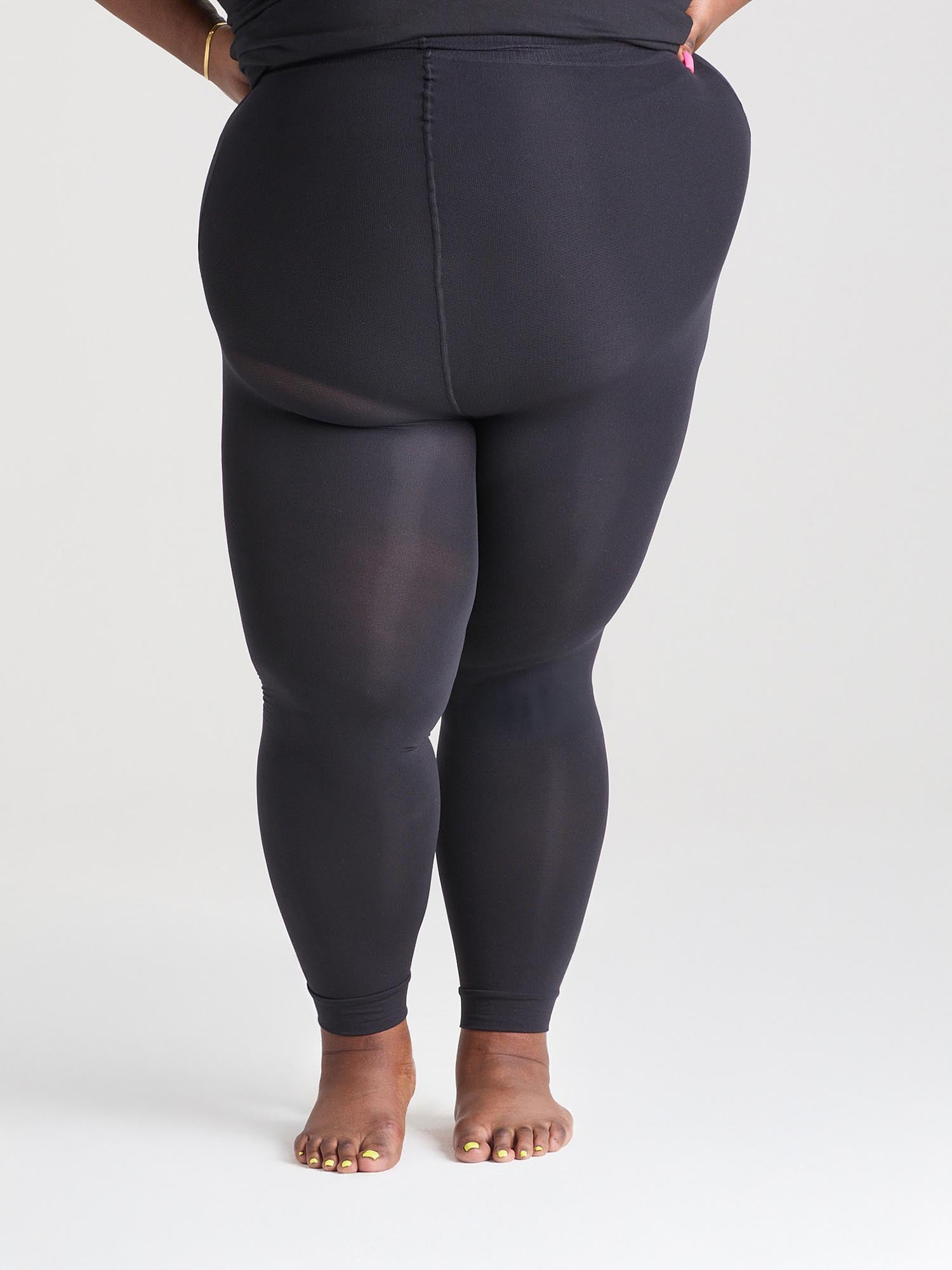 80 Denier Footless Tights - Black