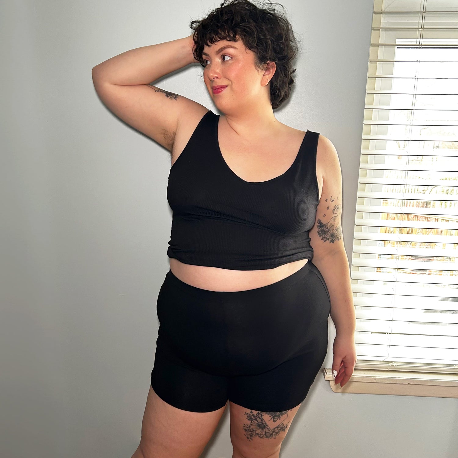 Organic Cotton Femme Boxer Shorts - Black