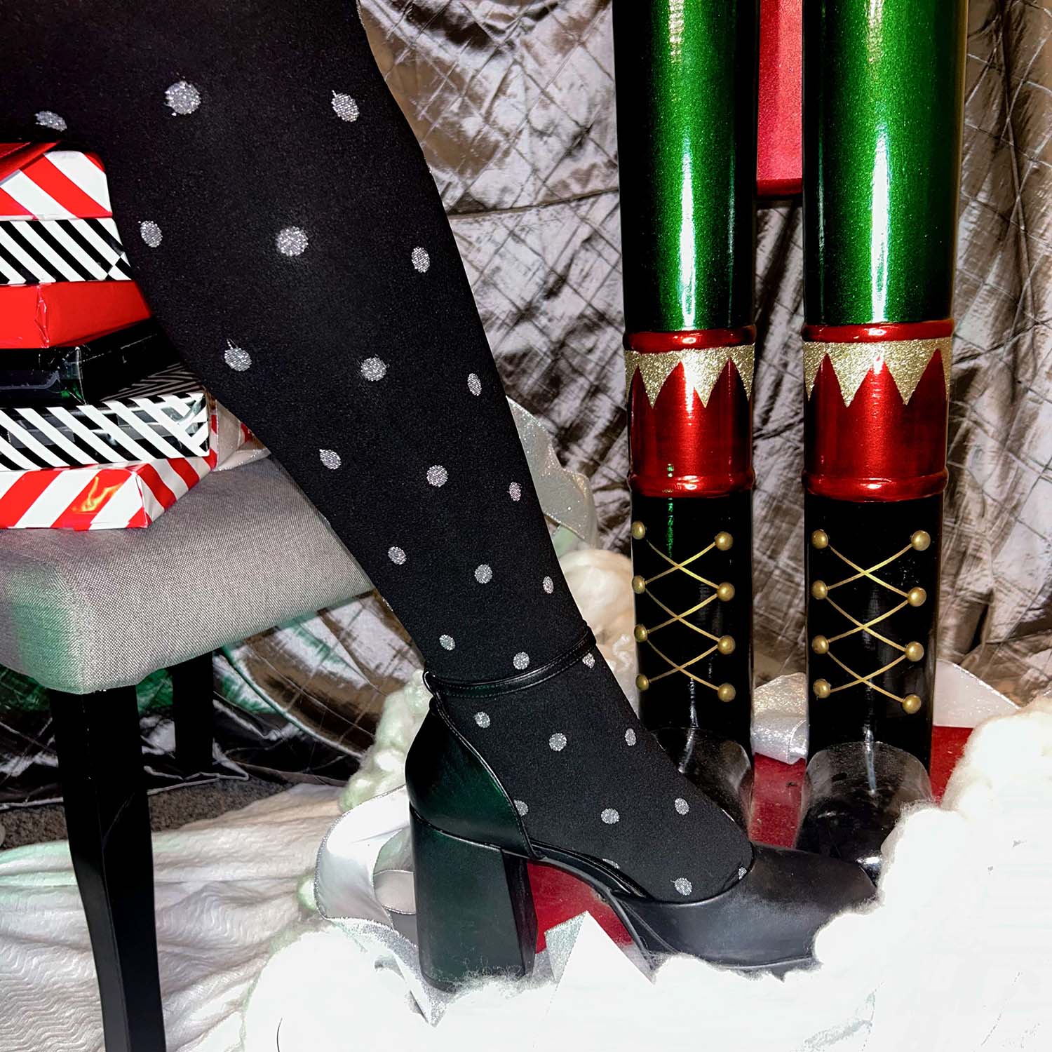 Christmas Tights - Polka Bear