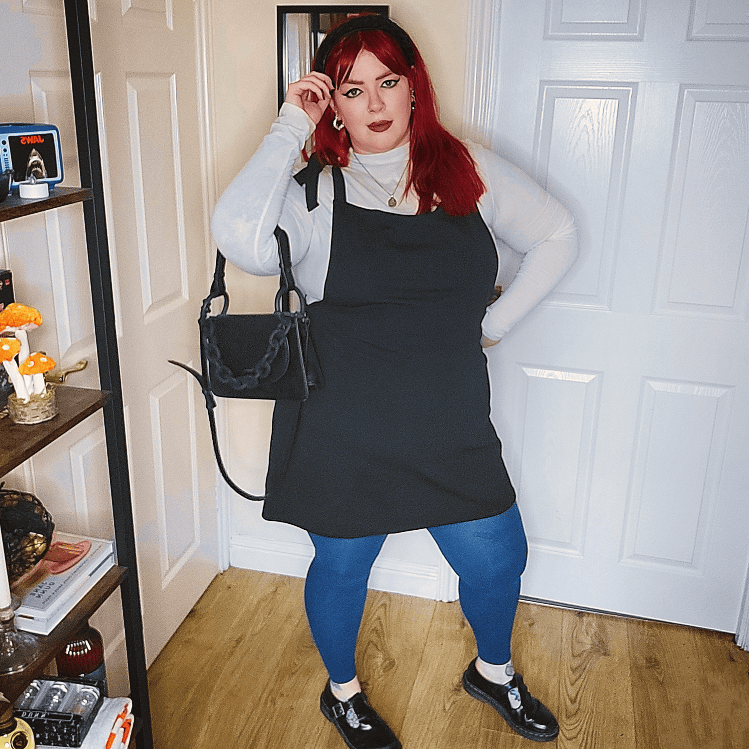 90 Denier Footless Tights - Bone China