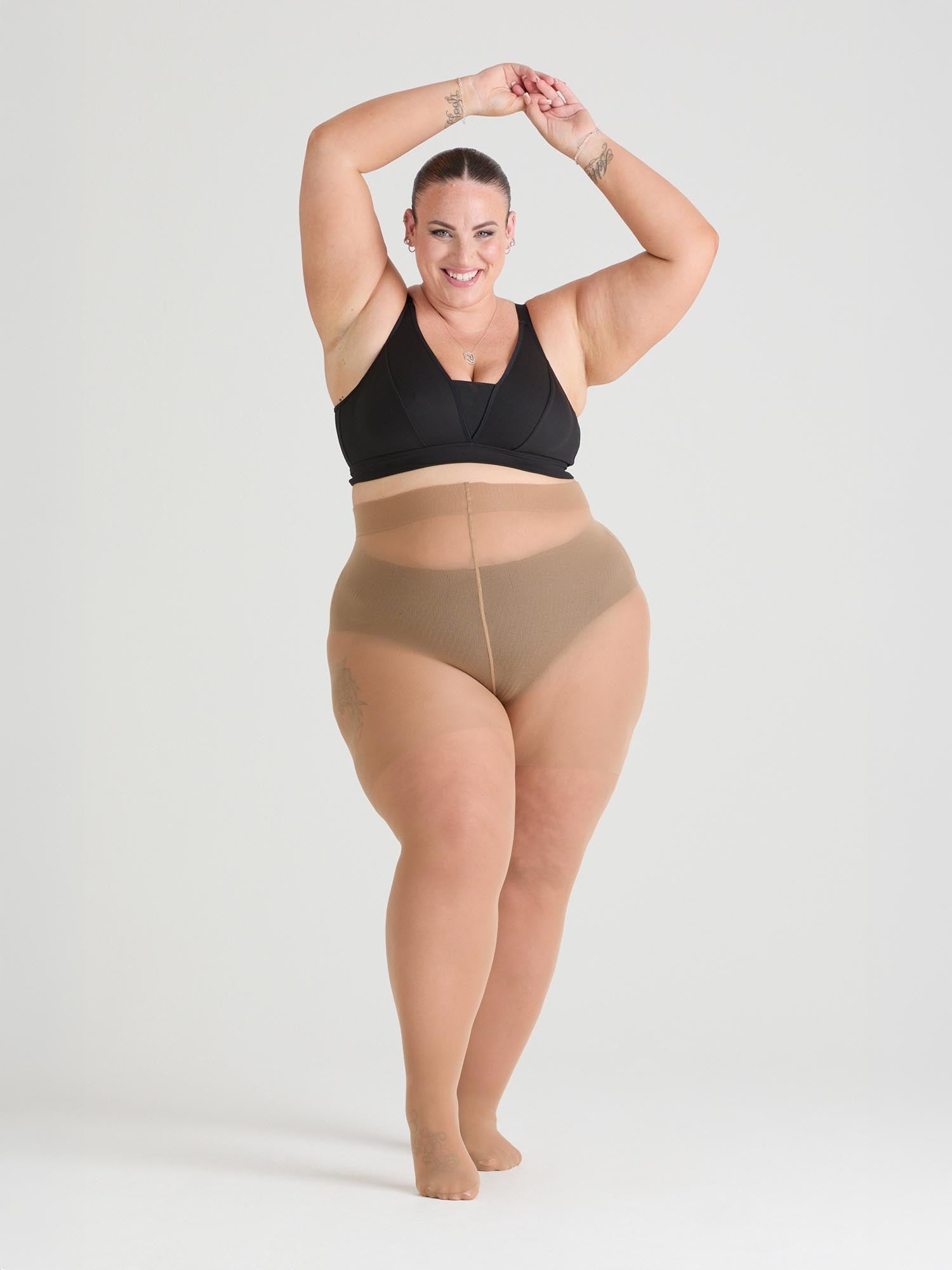 30 Denier Sheer Tights - Caramel Latte