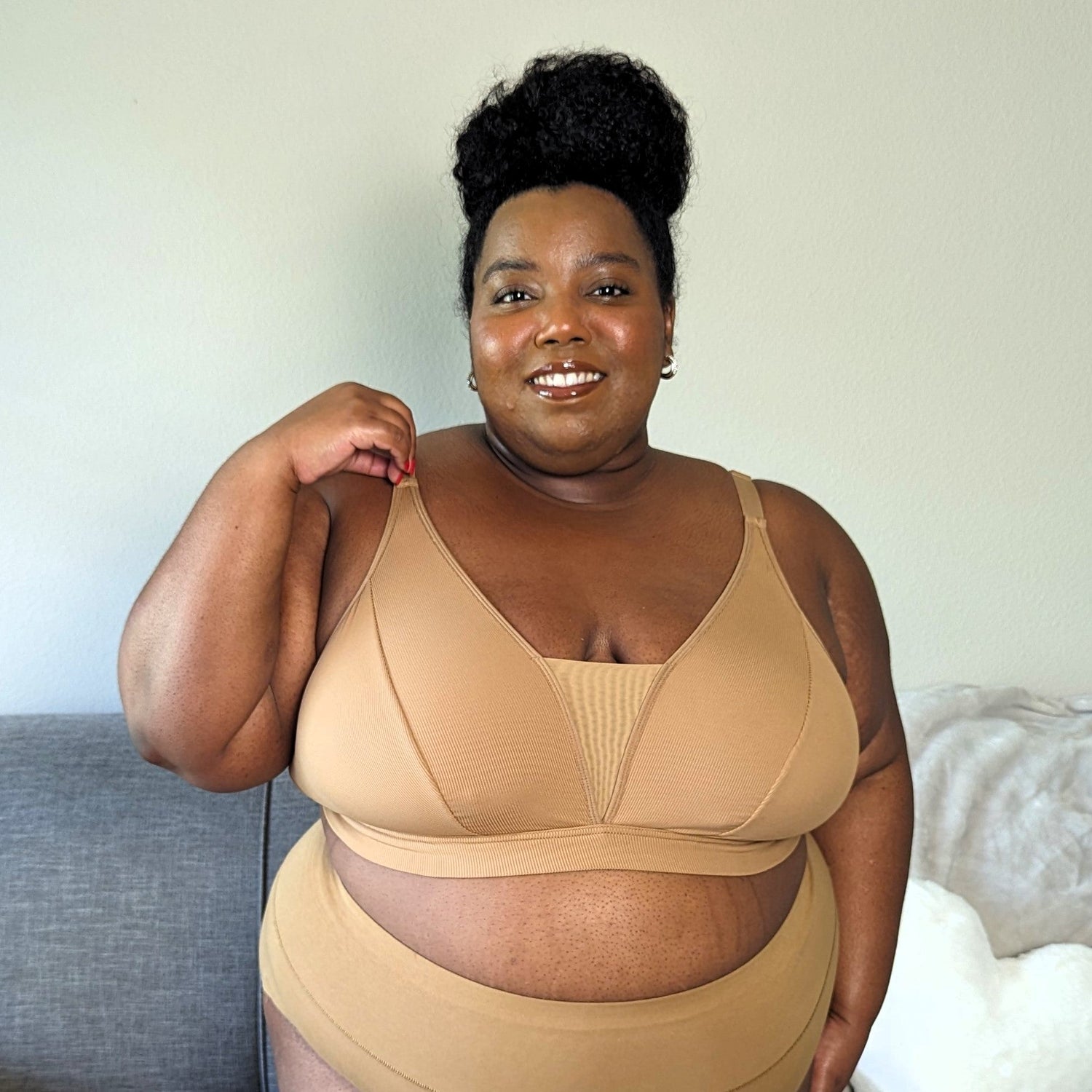 Everyday Ribbed Bra - Caramel
