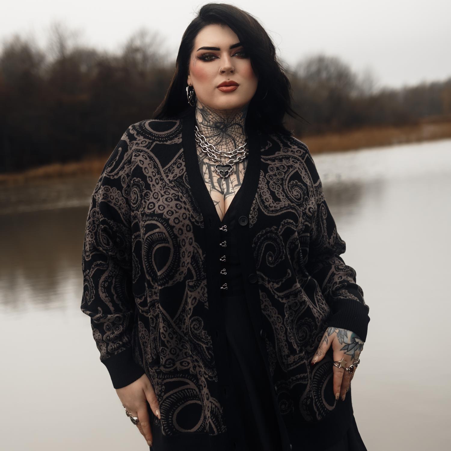 Cotton Rich Cardigan - Kraken's Embrace