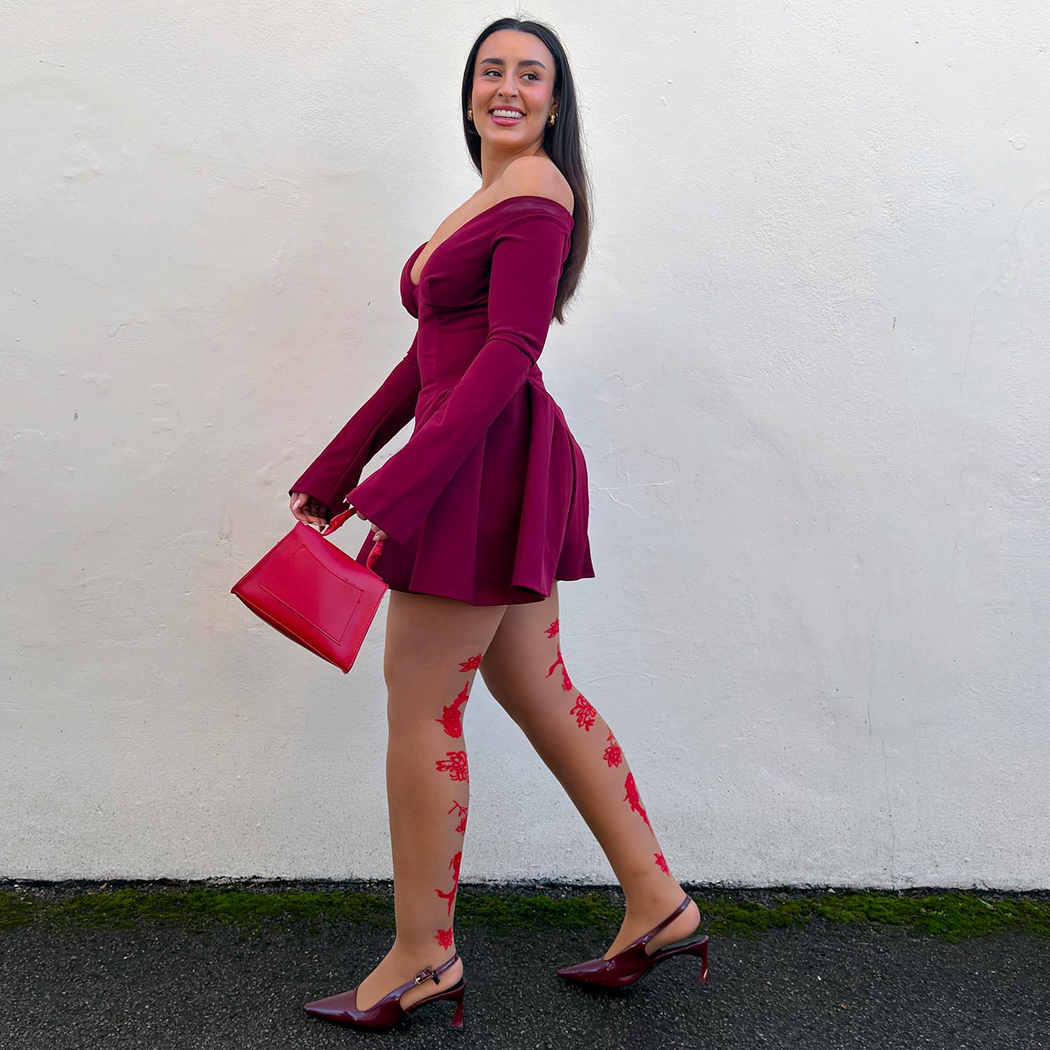 Paper Cut Tights - Caramel Latte