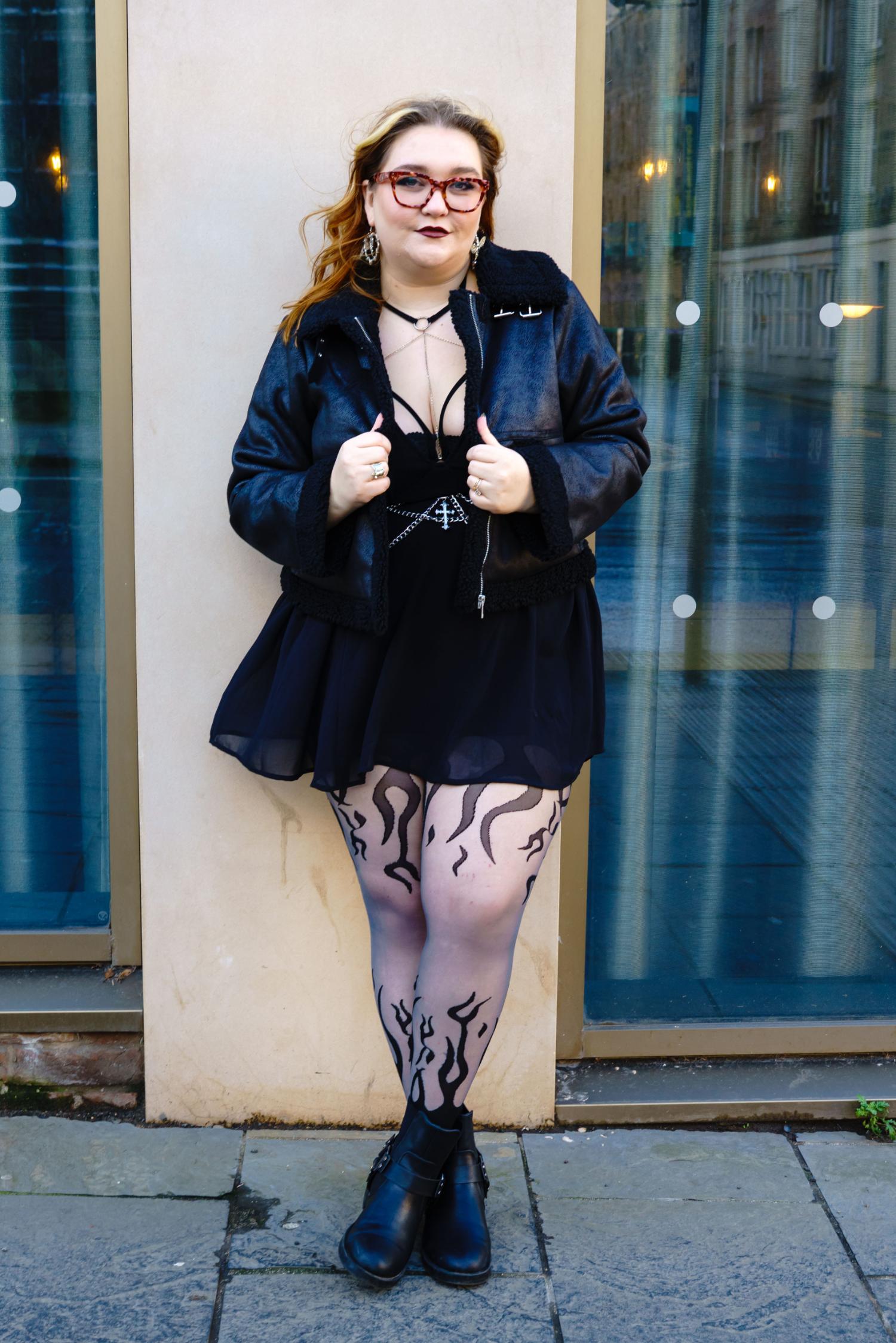 Flames Sheer Tights
