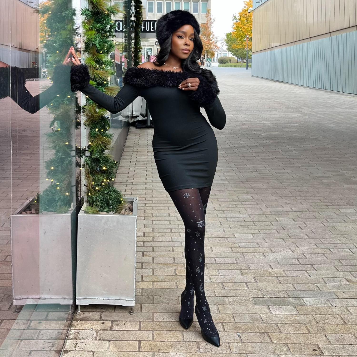 80 Denier Opaque Tights - Winter Solstice