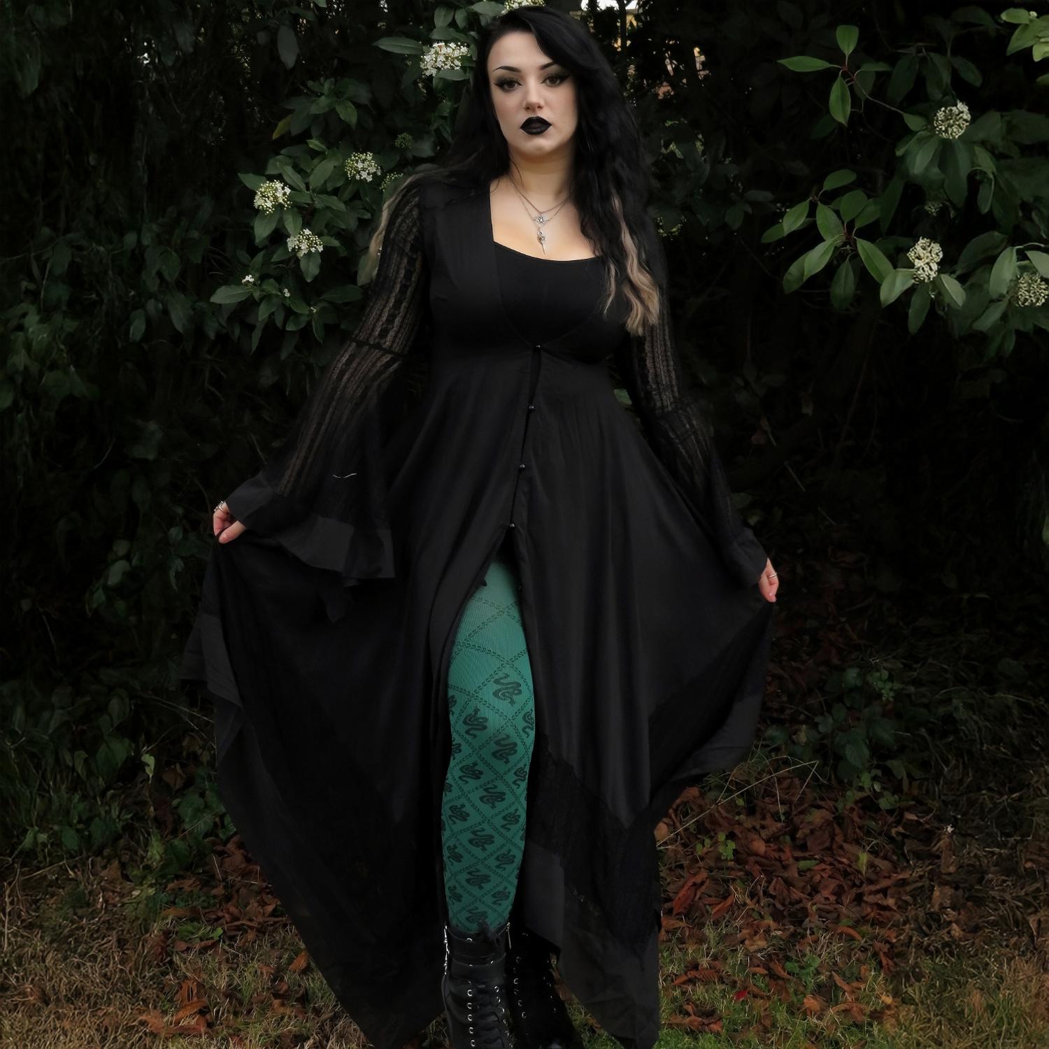 80 Denier Opaque Tights - Corra Snakes - Foliage Green