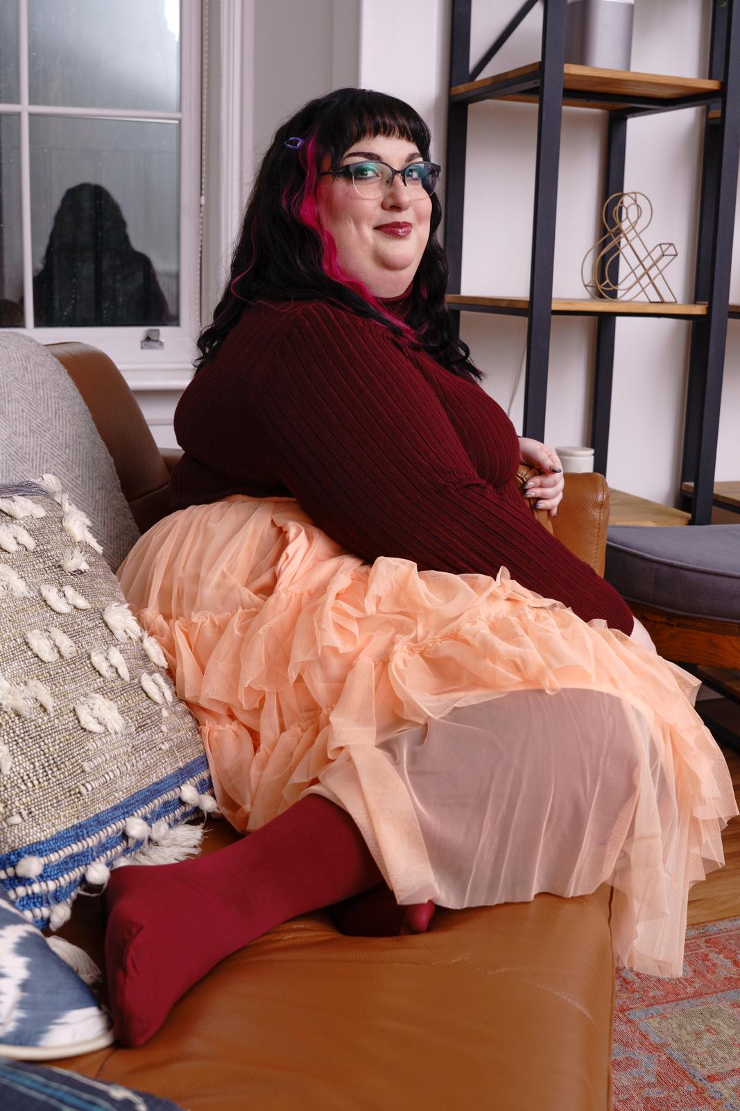 Mesh Skirt - Peach Mousse