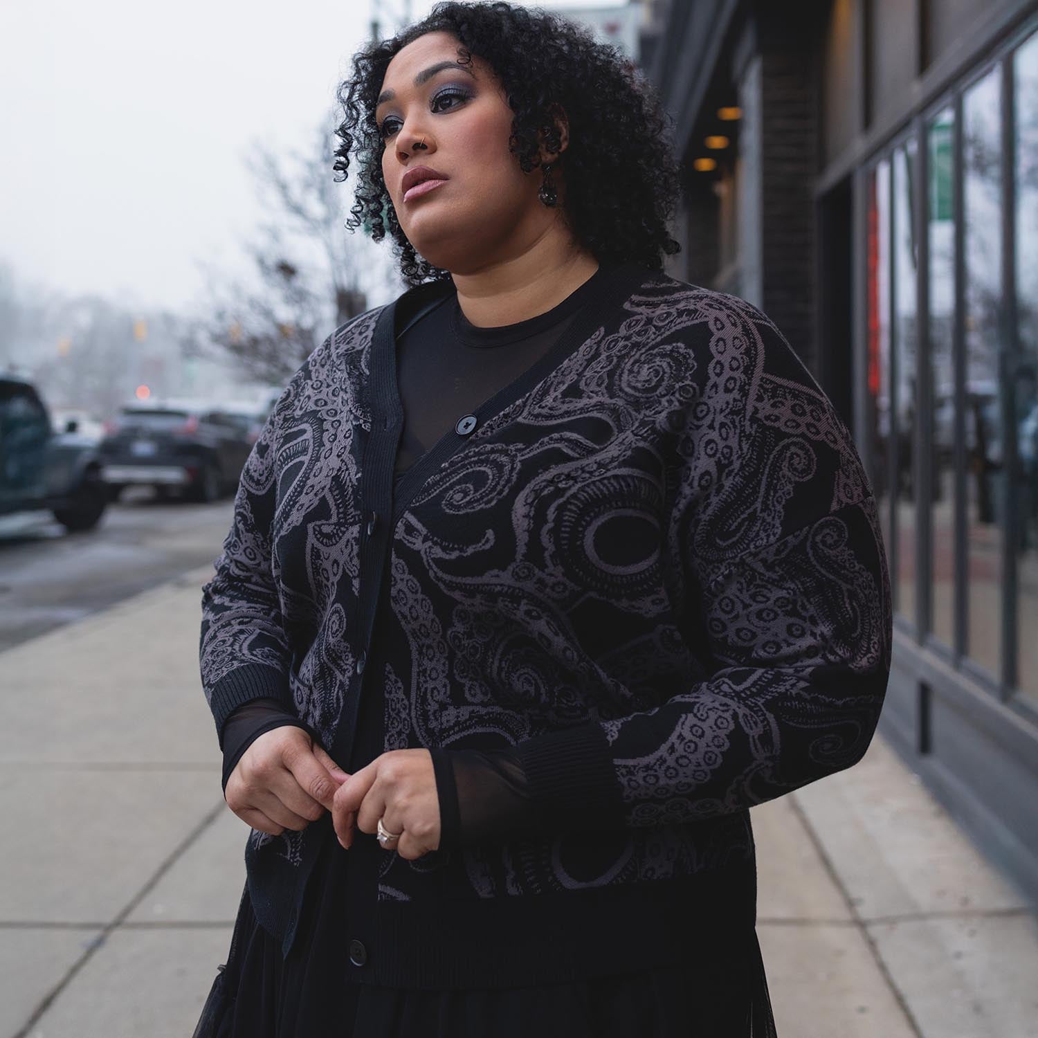 Cotton Rich Cardigan - Kraken's Embrace