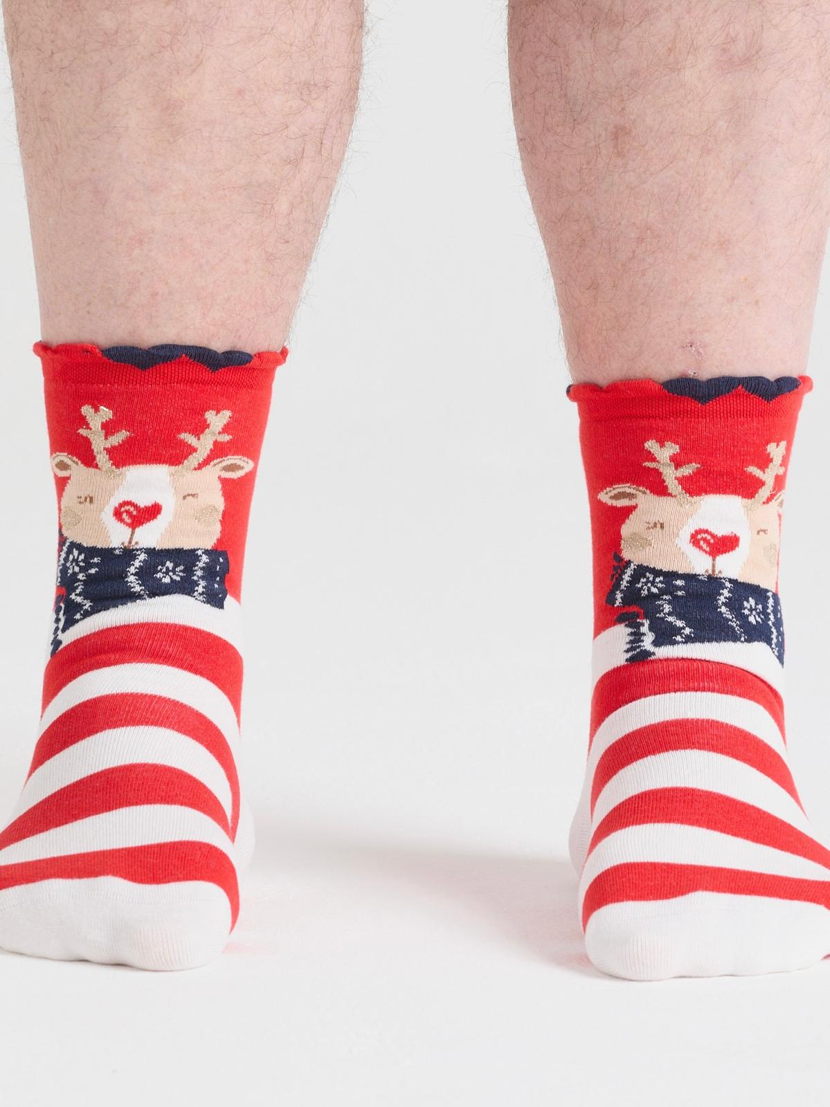 Cotton Ankle Sock - Reindeer