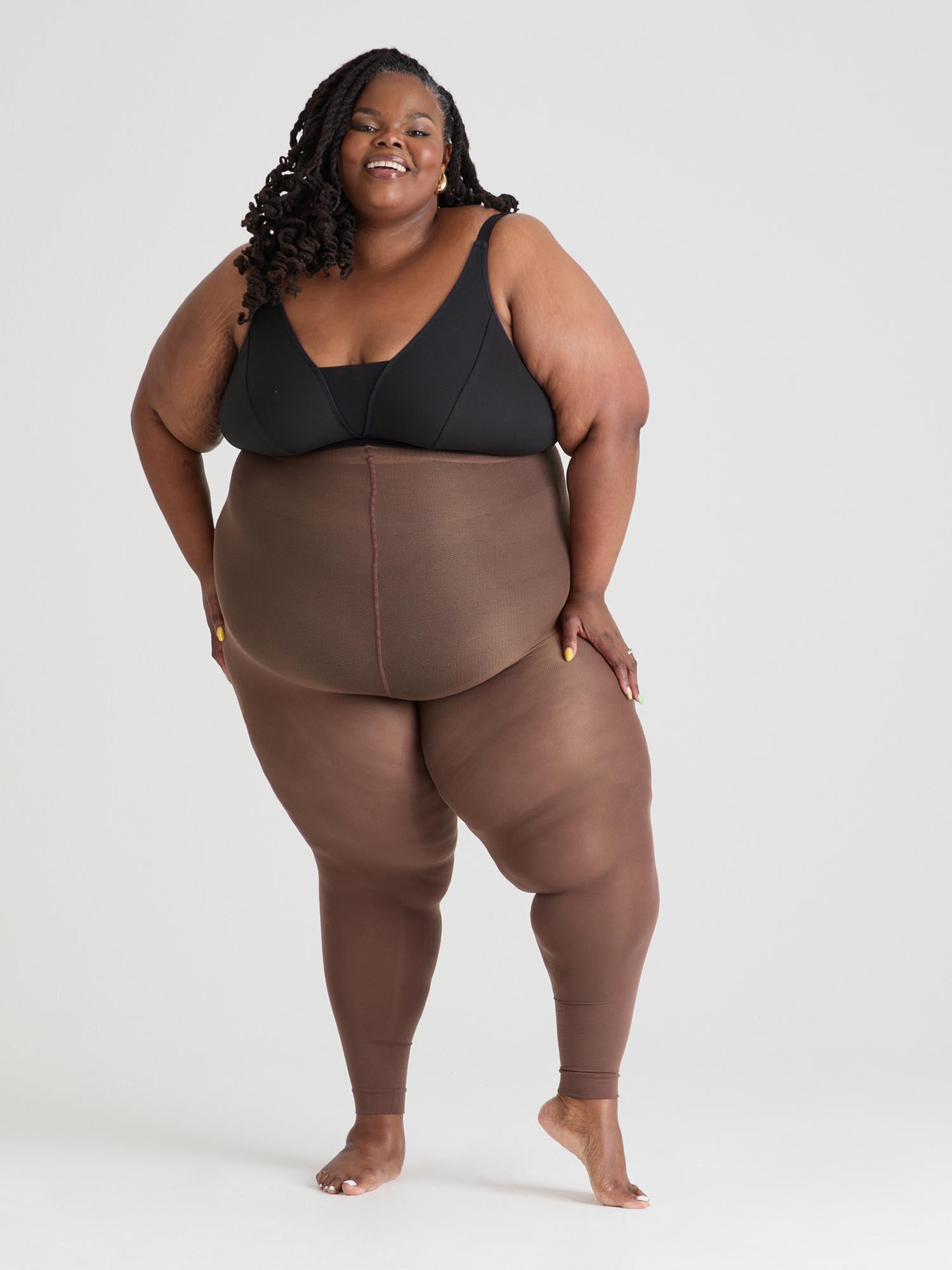 80 Denier Footless Tights - Divine