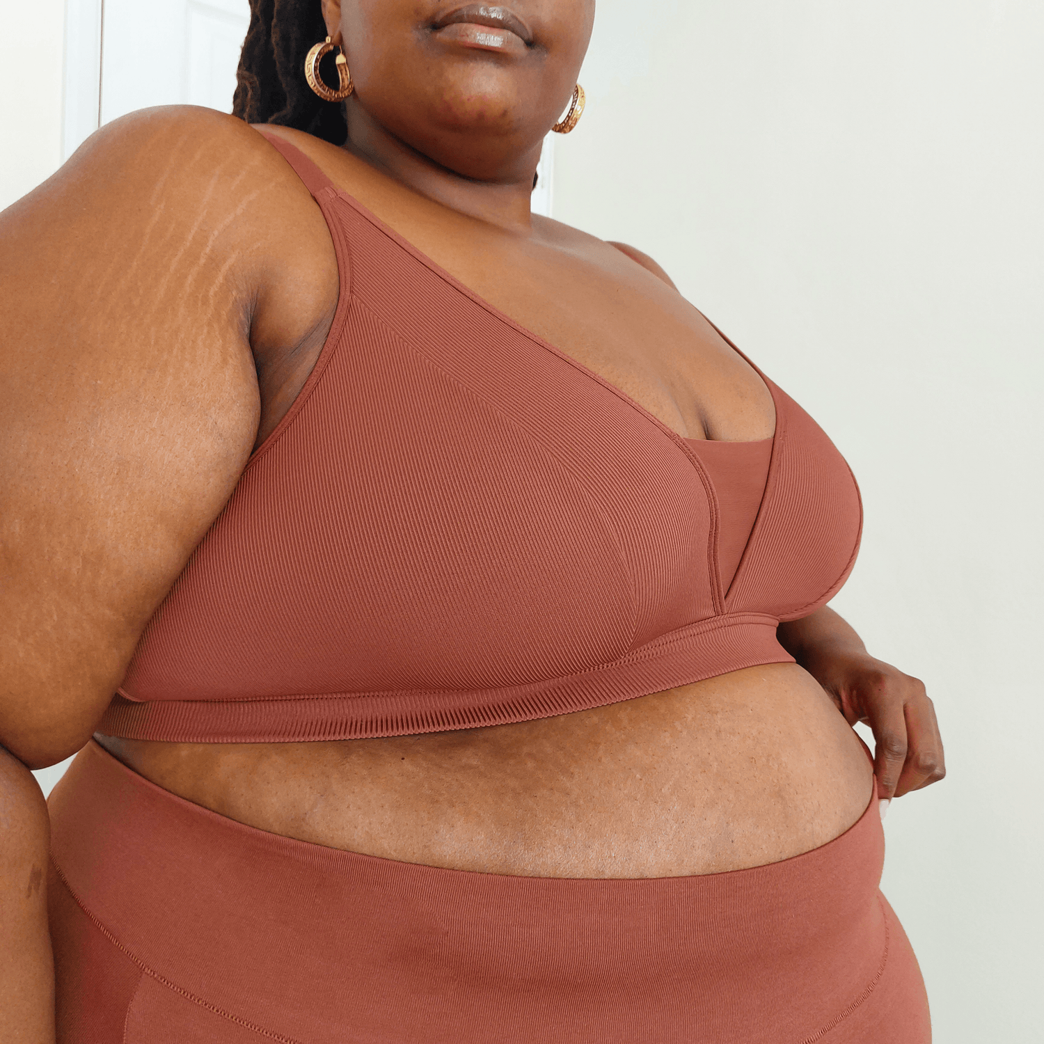 Everyday Ribbed Bra - Root Beer