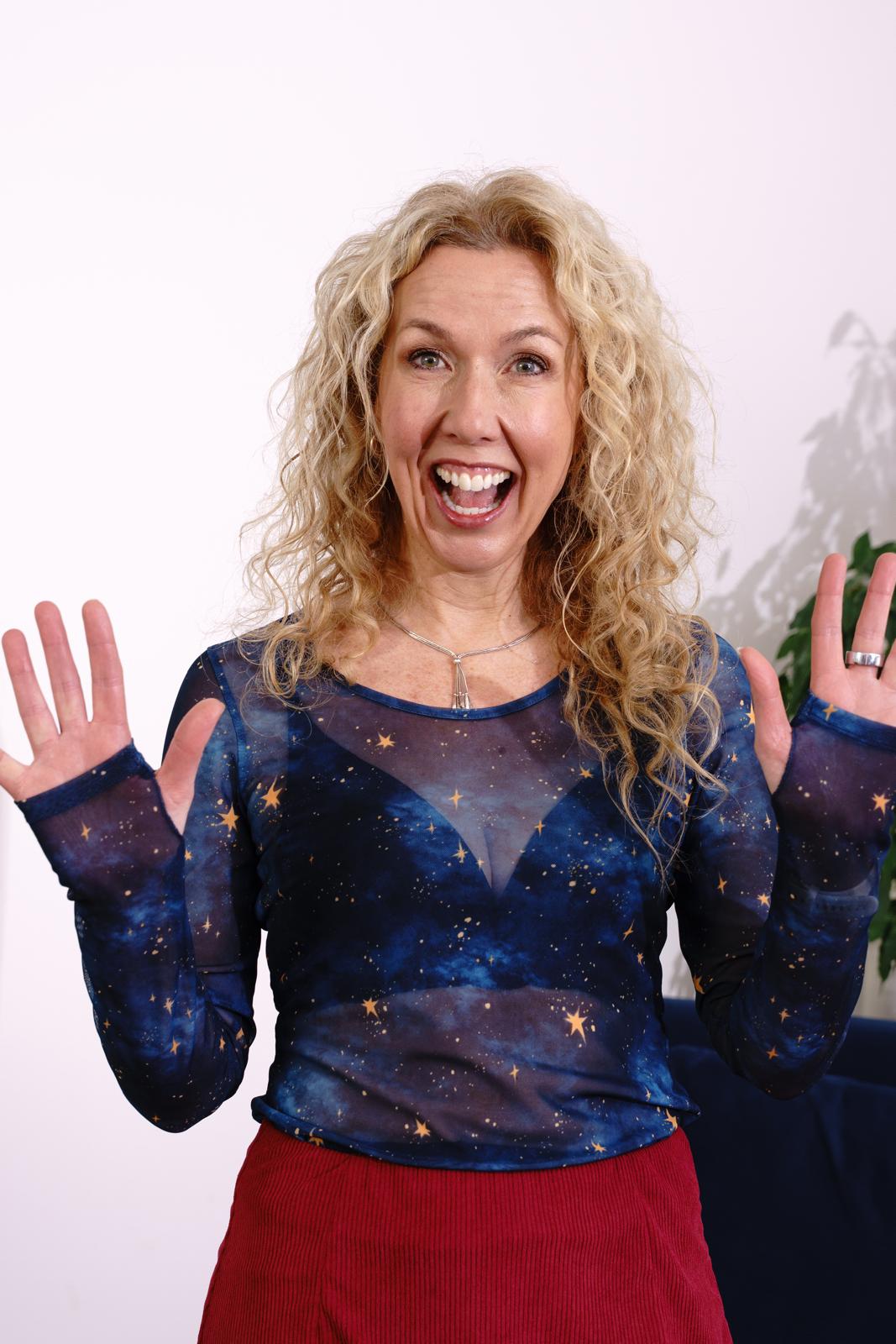 Mesh Top - Nebula - Blue / Gold