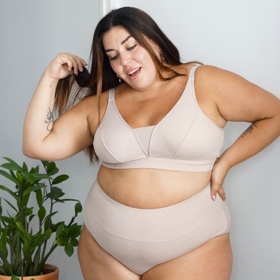 Everyday Ribbed Bra - Milk Bottle