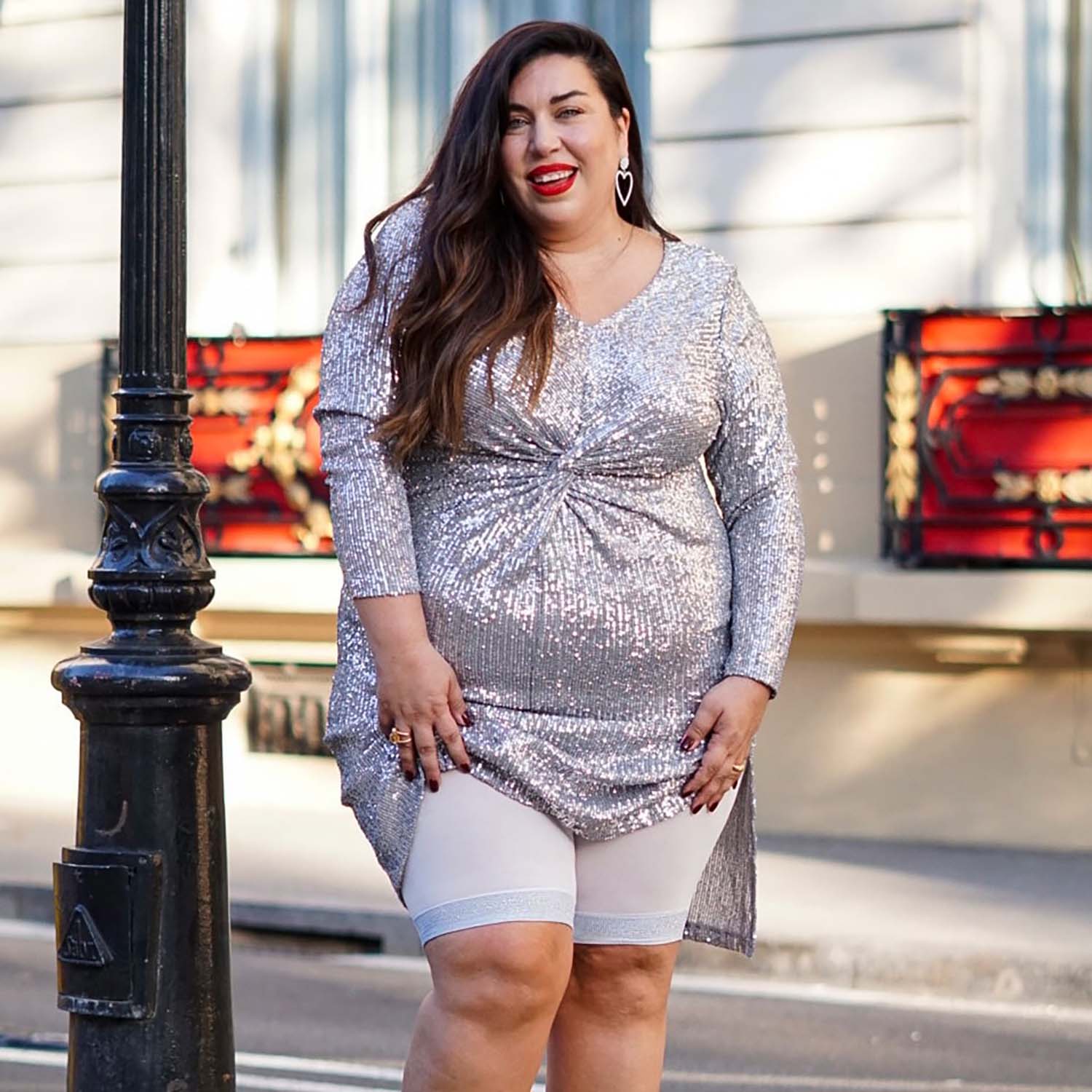 Stay Cool Chub Rub Lurex Shorts - White