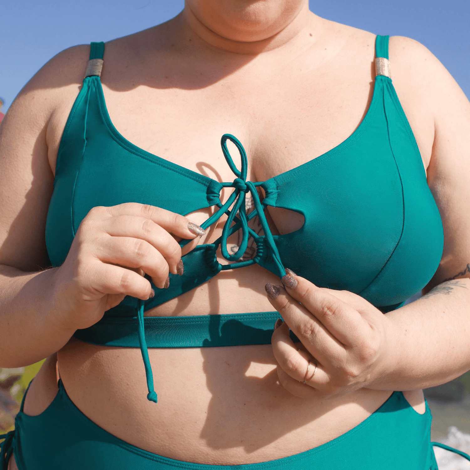 Bikini Top - What Babe? - Teal - Snag
