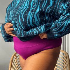 Cheeky High Leg Knickers - Figgy Pudding - Snag