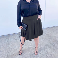 Flare Skirt - Oh My Gosh! - Black - Snag