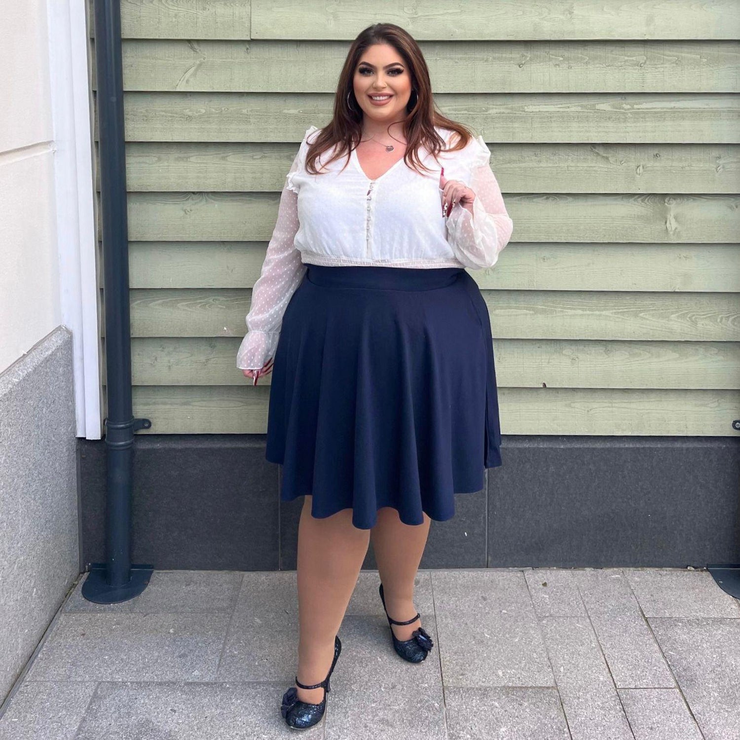 Flare Skirt - Oh My Gosh! - Navy - Snag