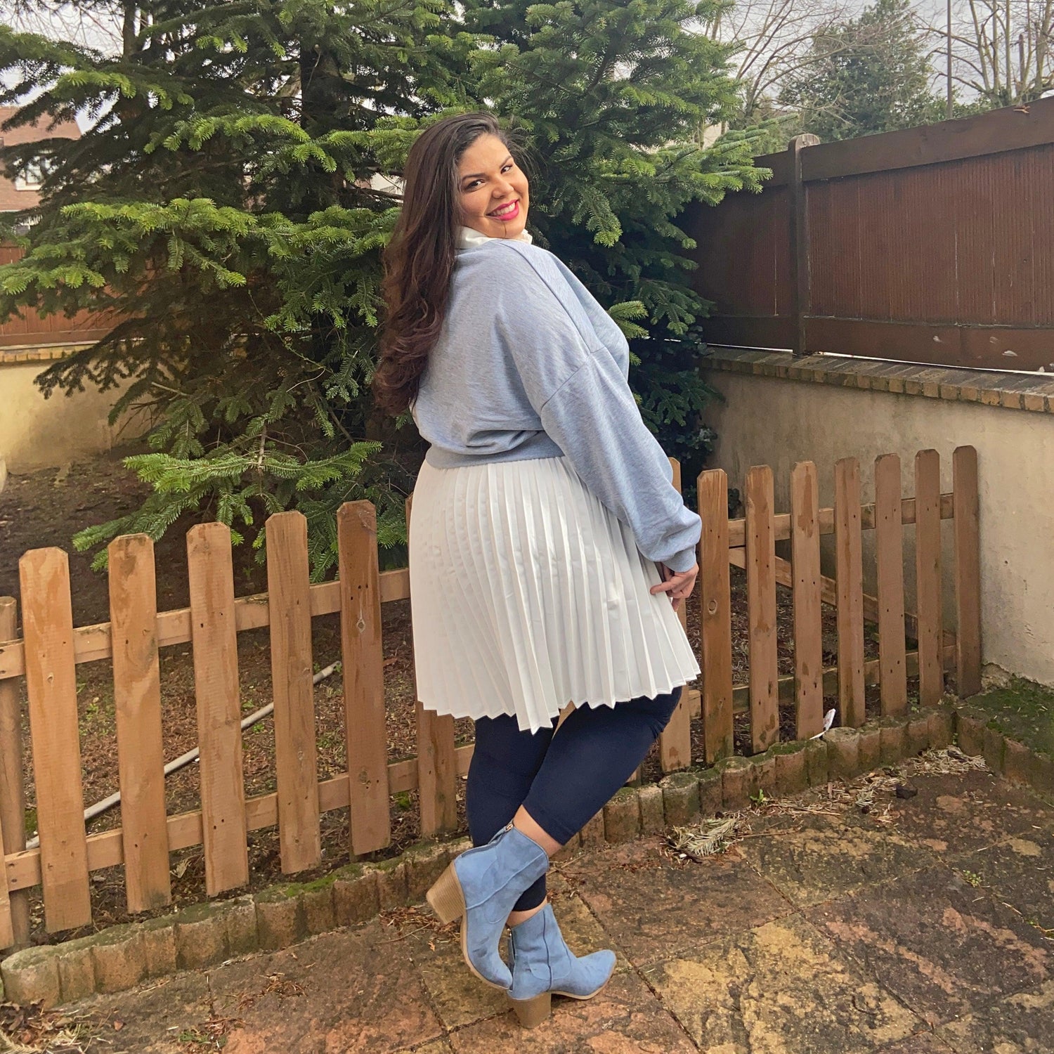 Merino Wool Footless Tights - Royal Navy - Snag